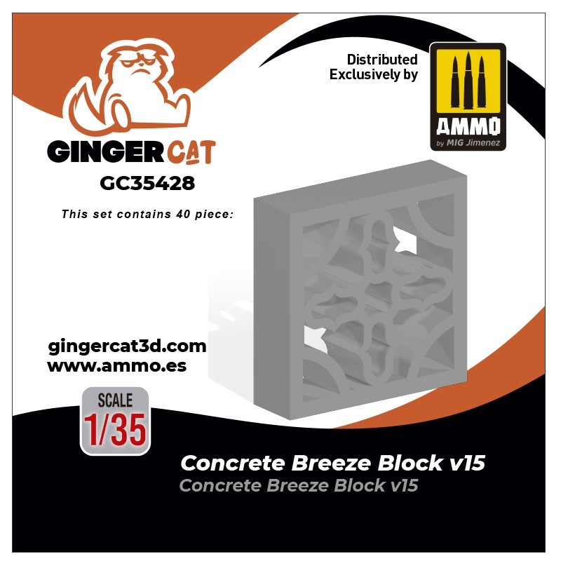 GINGER CAT 35428 1/35 Concrete Breeze Blocks Version 15 3d print parts