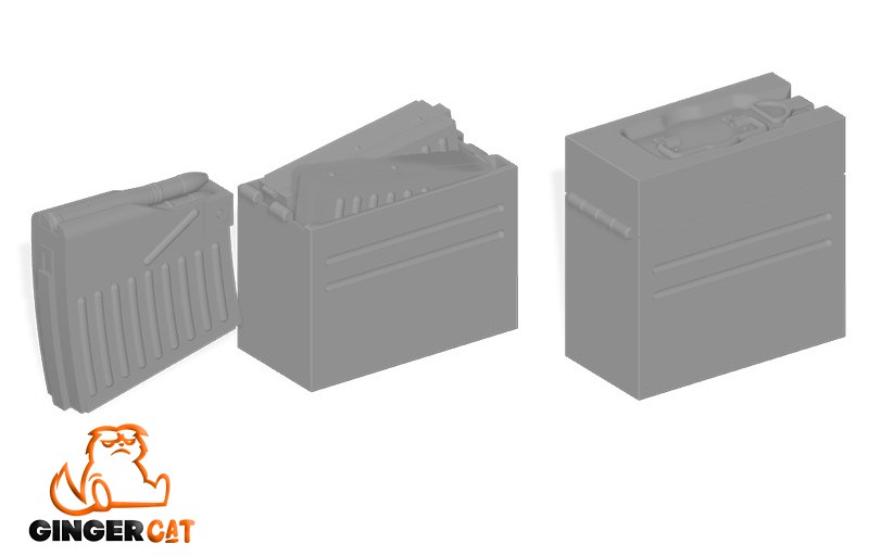 GINGER CAT 35203 1/35 2cm KWK Magazines & Ammunition Boxes 3d print parts