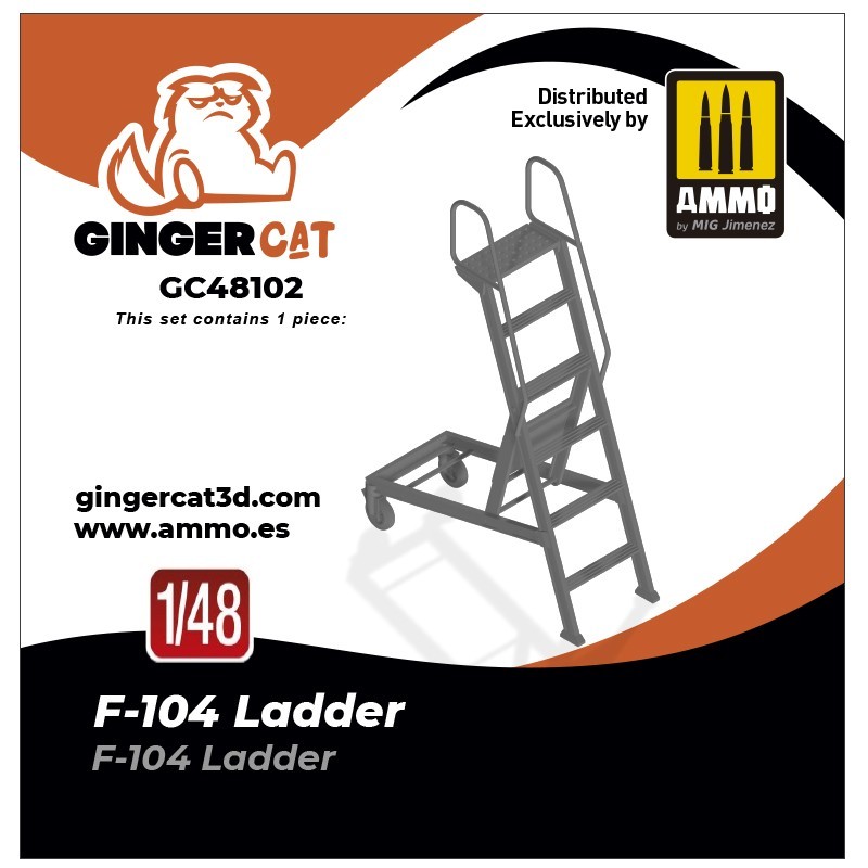 GINGER CAT 48102 1/48 F-104 Ladder 3d print part