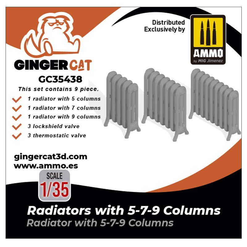 GINGER CAT 35438 1/35 Radiator Mix 3d print parts