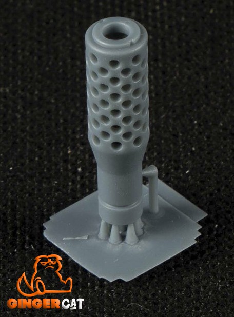 GINGER CAT 35010 1/35 88mm Tank Barrel Perforated Muzzle Brake 3d print part