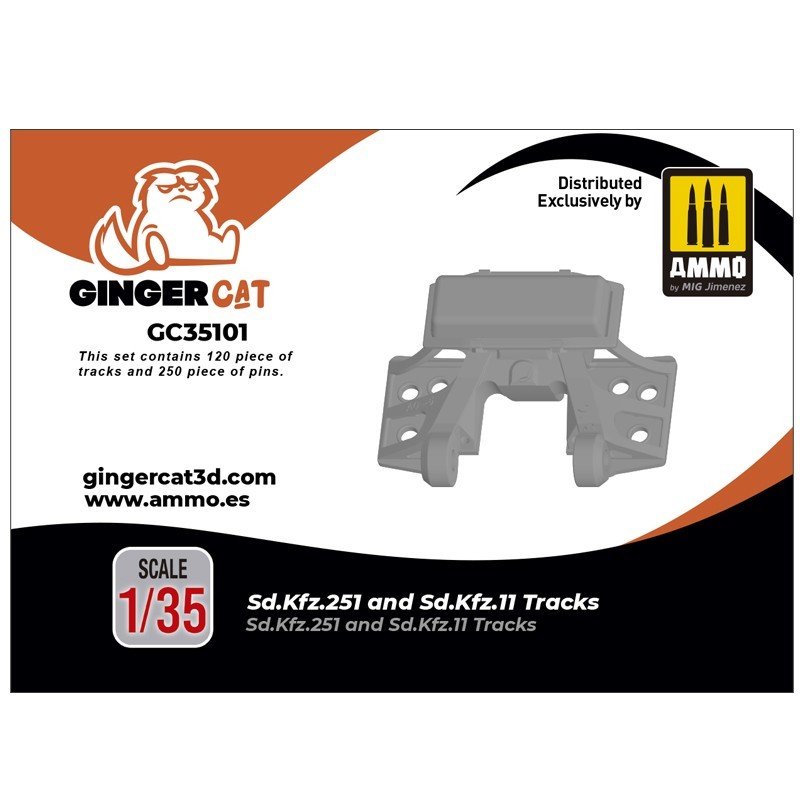 GINGER CAT 35101 1/35 Sd.Kfz.251 Tracks 3d print parts