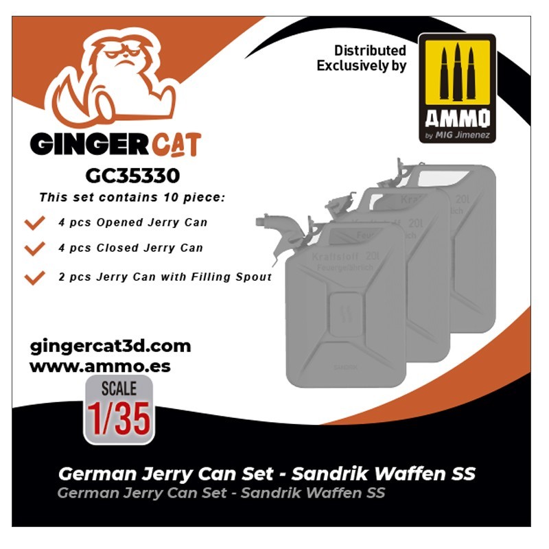 GINGER CAT 35330 1/35 German Jerry Can Set - Sandrik Waffen SS 3d print parts