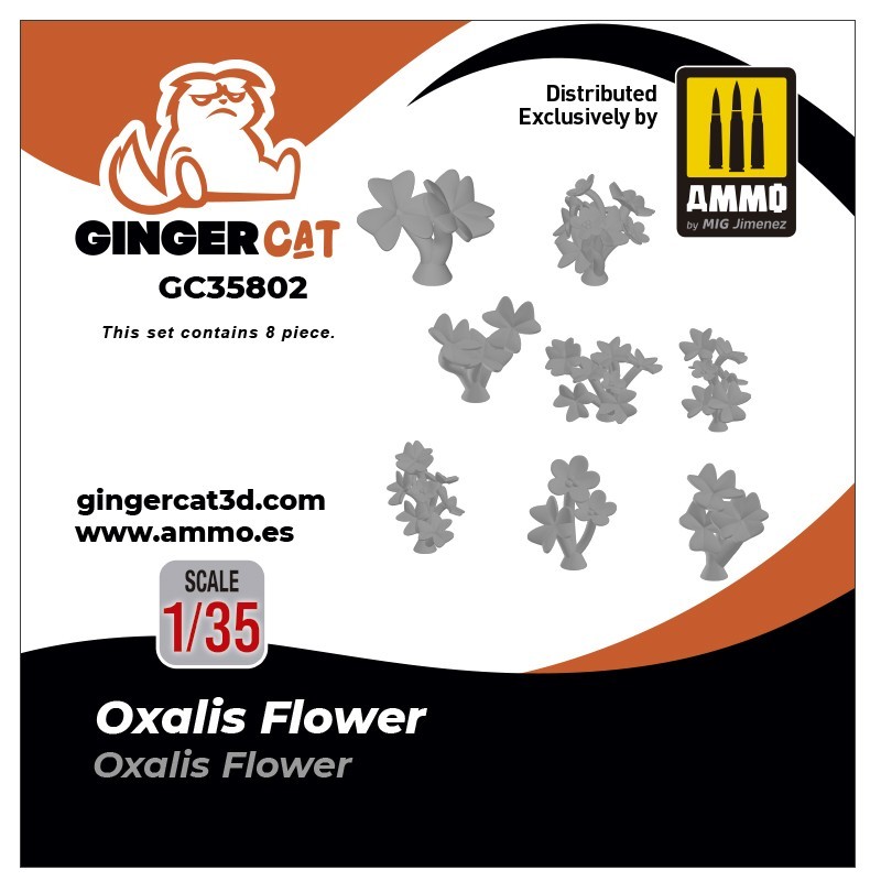 GINGER CAT 35802 1/35 Oxalis Flower 3d print parts