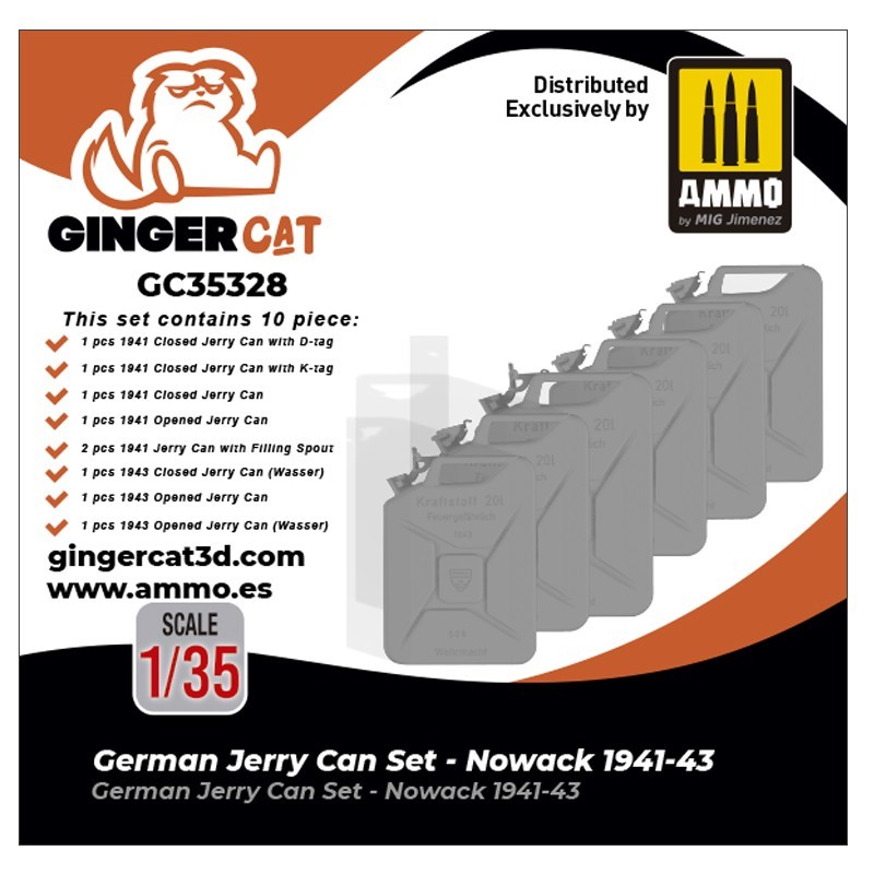 GINGER CAT 35328 1/35 German Jerry Can Set - Nowack 1941-43 3d print parts