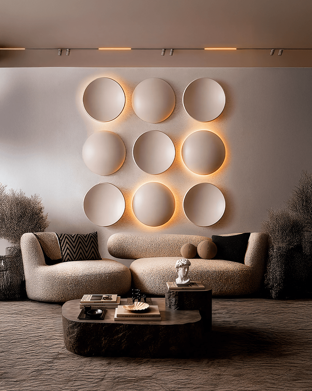 Mone Plate Dış Bükey Duvar Aksesuarı 42 CM