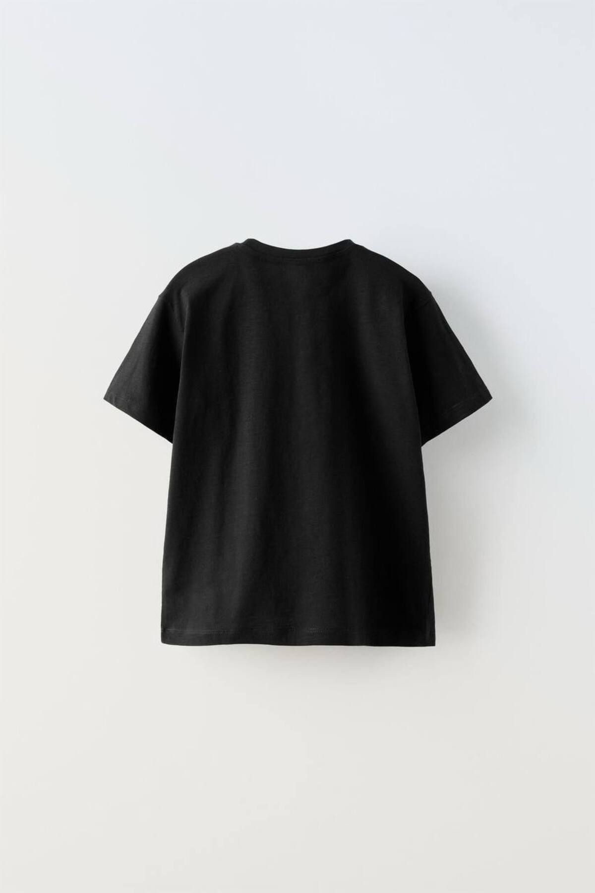 Unisex Laciel Paris Basic Kısa Kol Tişört-Siyah