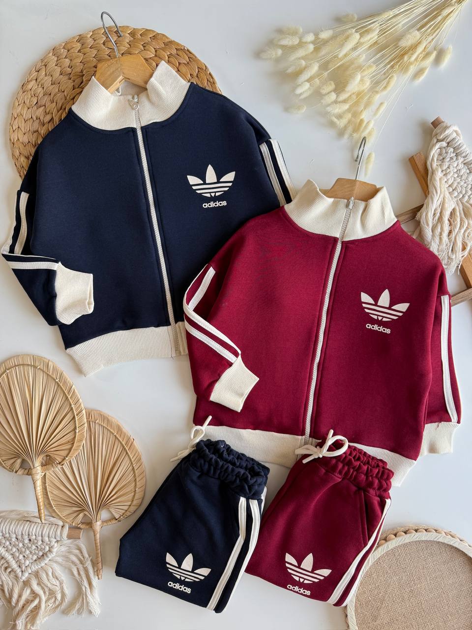 Unisex 3 İplik Dik Yaka Fermuarlı Alt Üst Takım