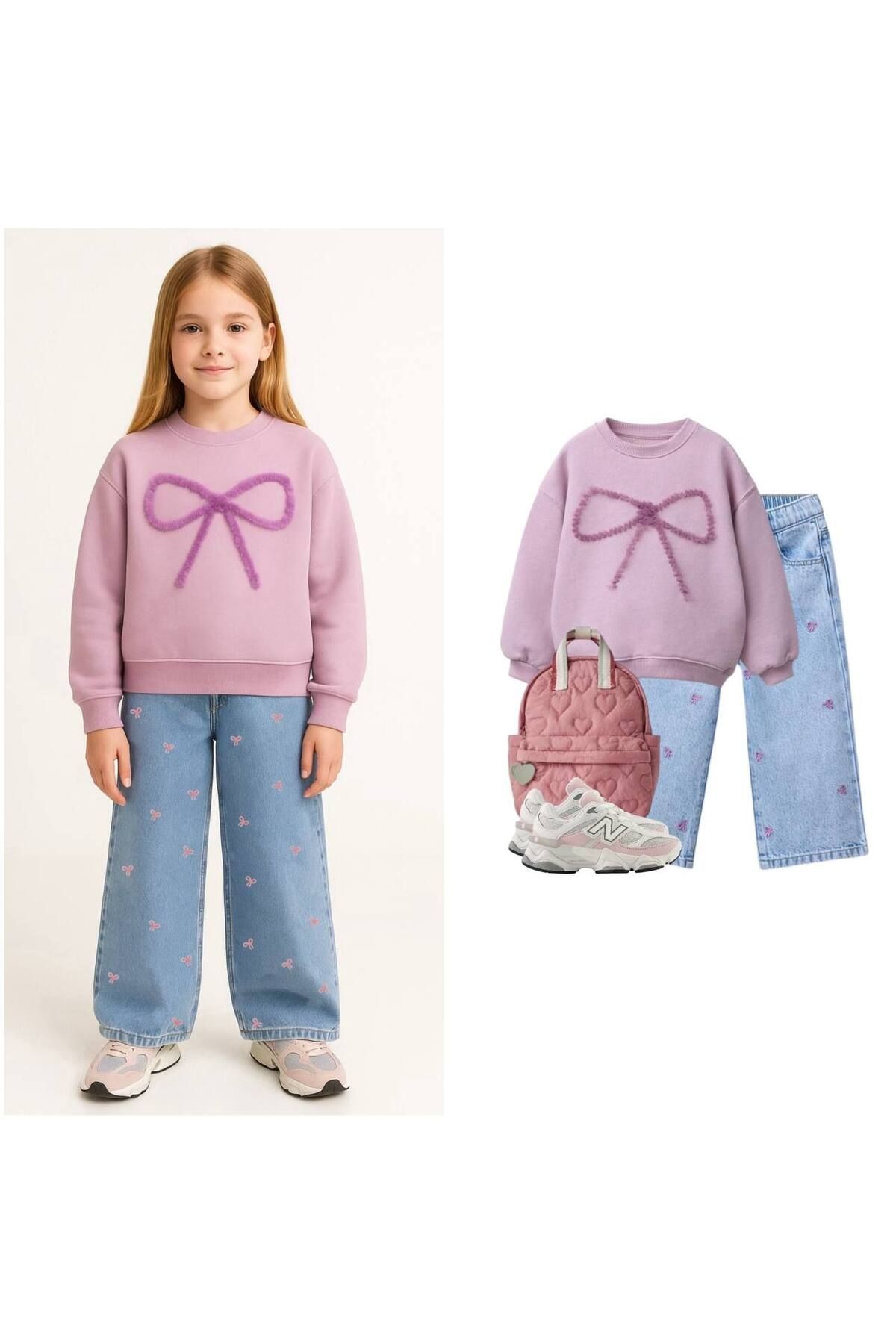Laciel Paris Kız Çocuk Sweatshirt Pantolon Alt Üst Takım