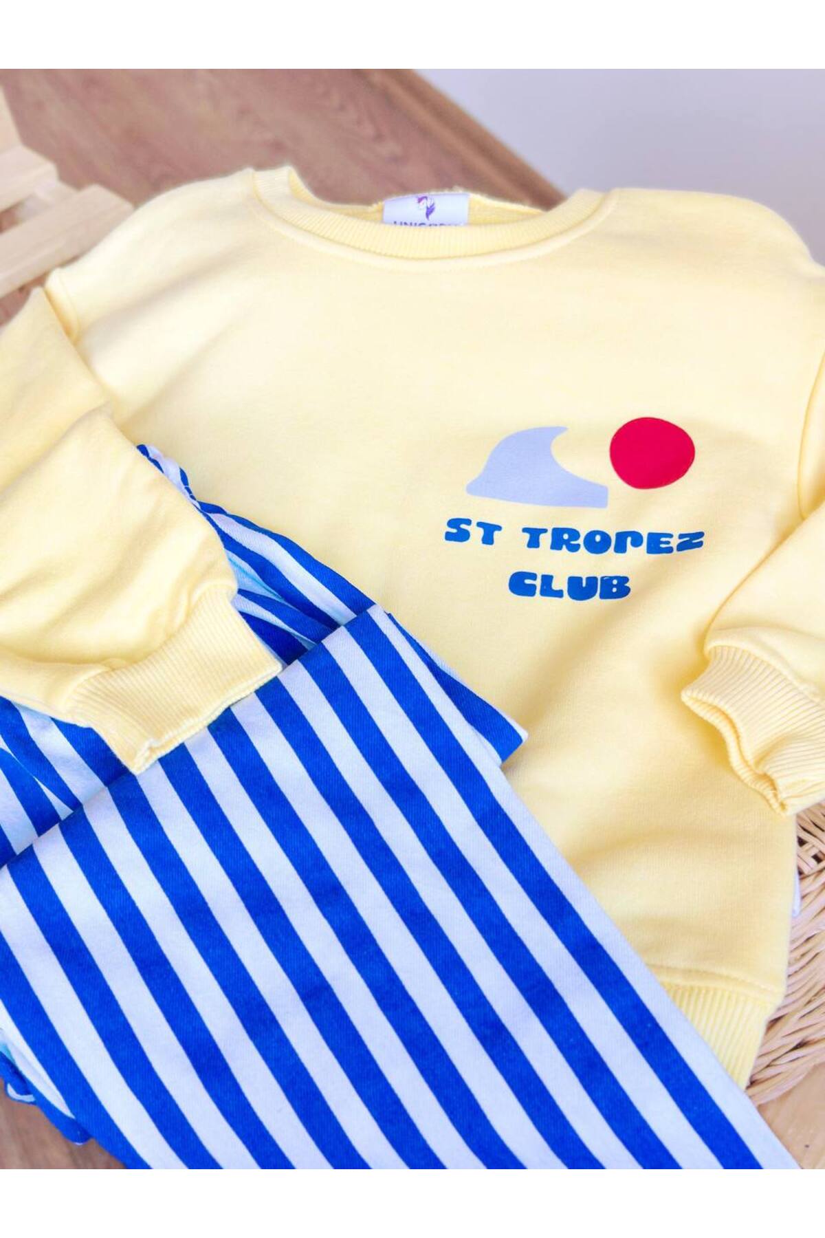 Erkek Çocuk ST.TROPEZ CLUB Sweatshirt ve Dokuma Pantolon Takım