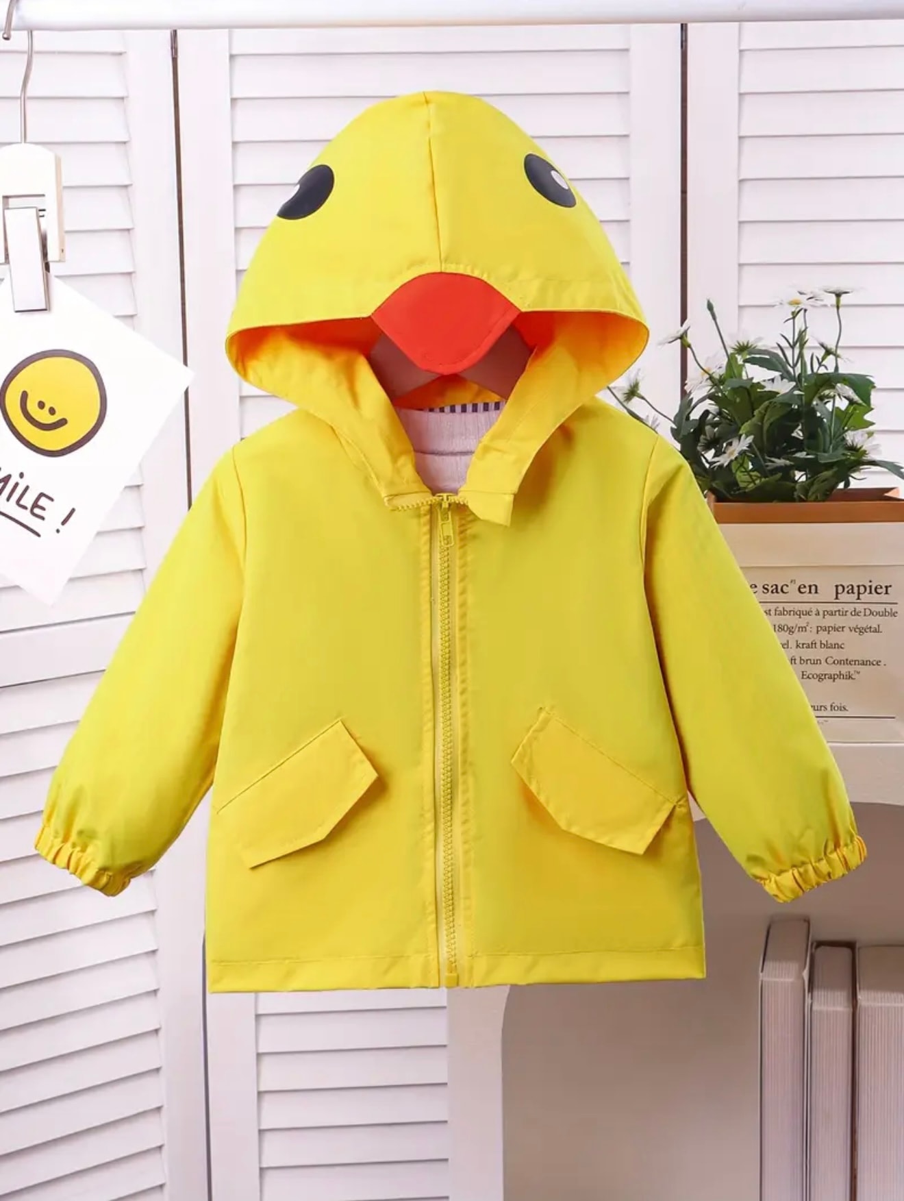 Unisex Ördek Şapka Tasarımlı Yağmurluk/Rüzgarlık