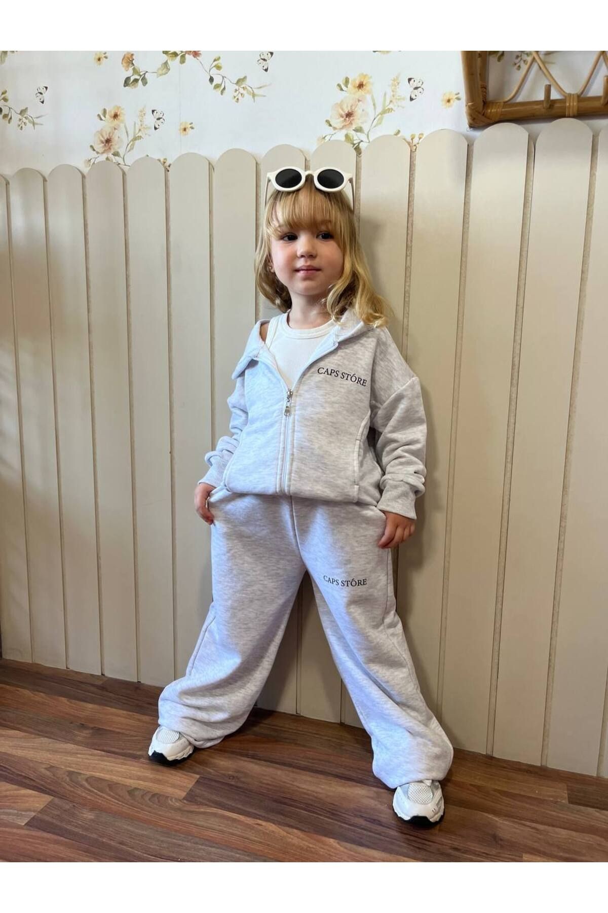 Unisex Kapüşonlu Basic Gri Alt Üst Takım