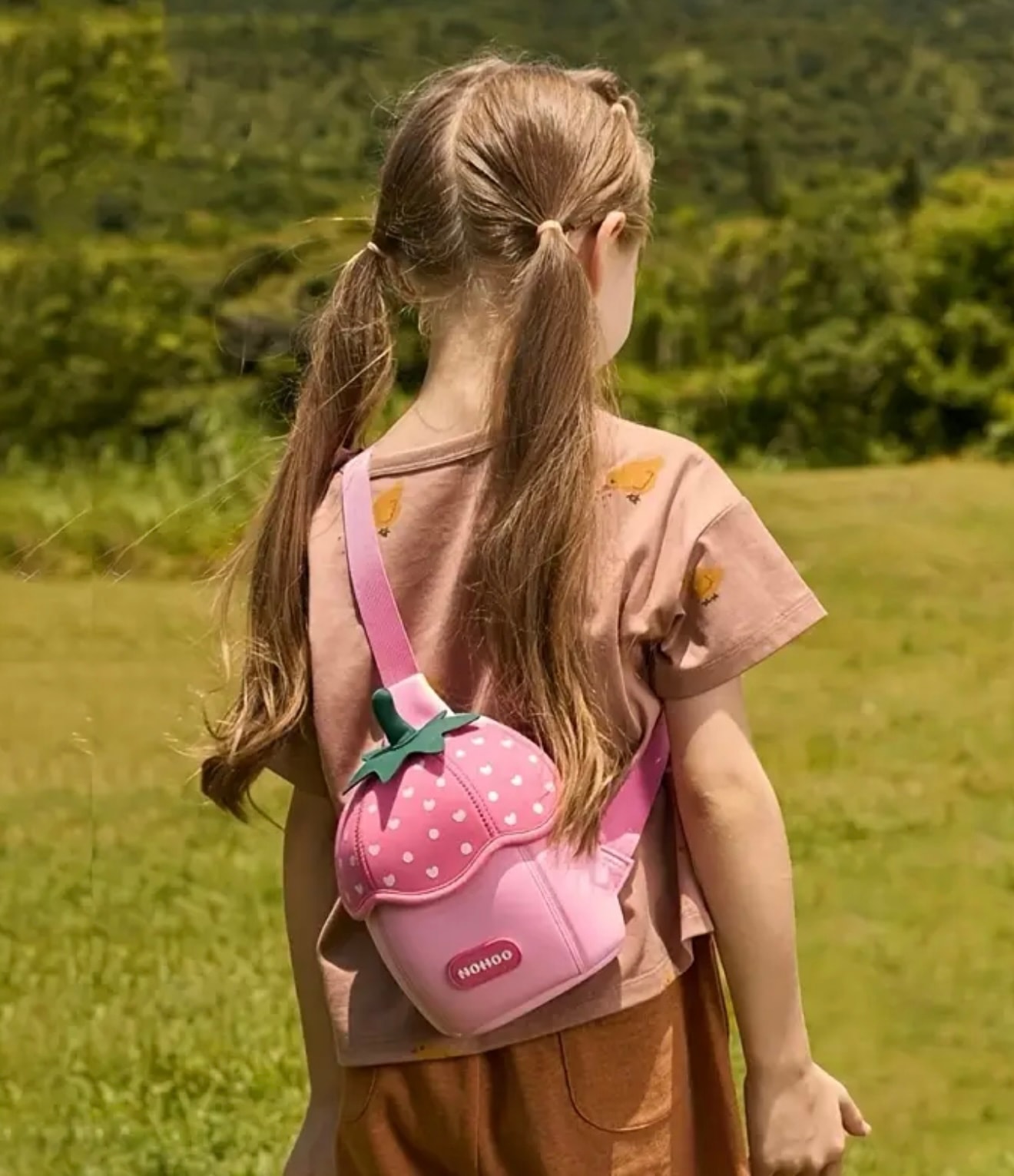 Kız Çocuk Çilek Şekilli Çapraz Çanta