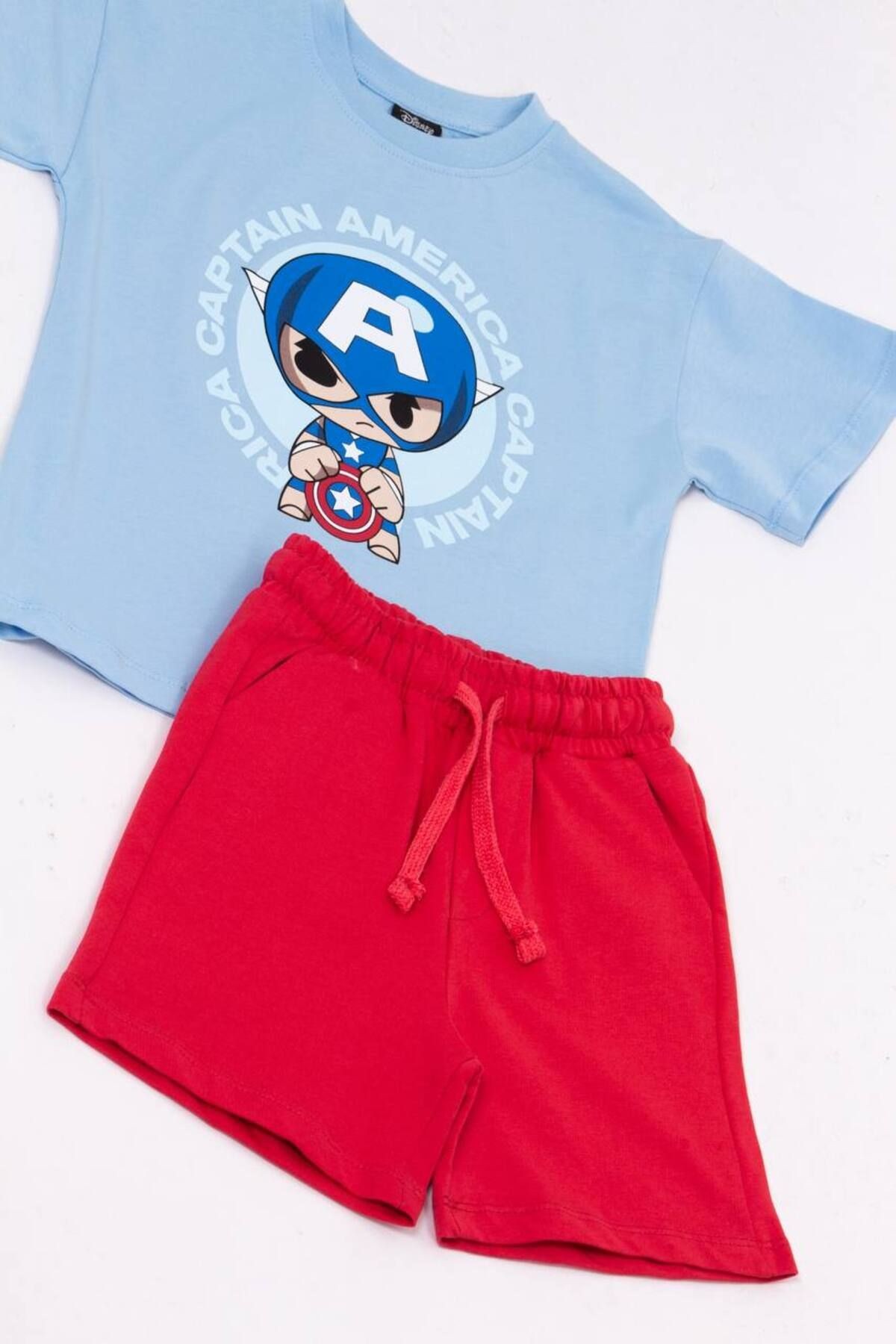 Unisex Disney Captain America Baskılı Alt Üst Takım