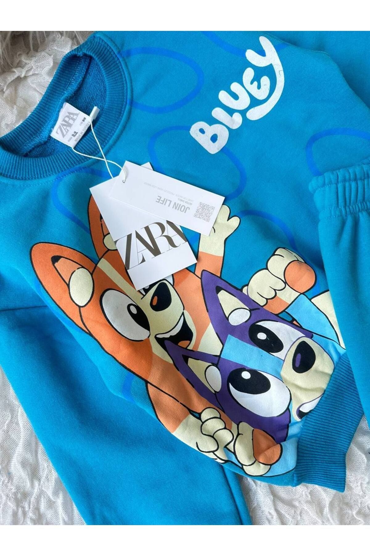 Bluey Baskılı Unisex 3 İplik Eşofman Takım