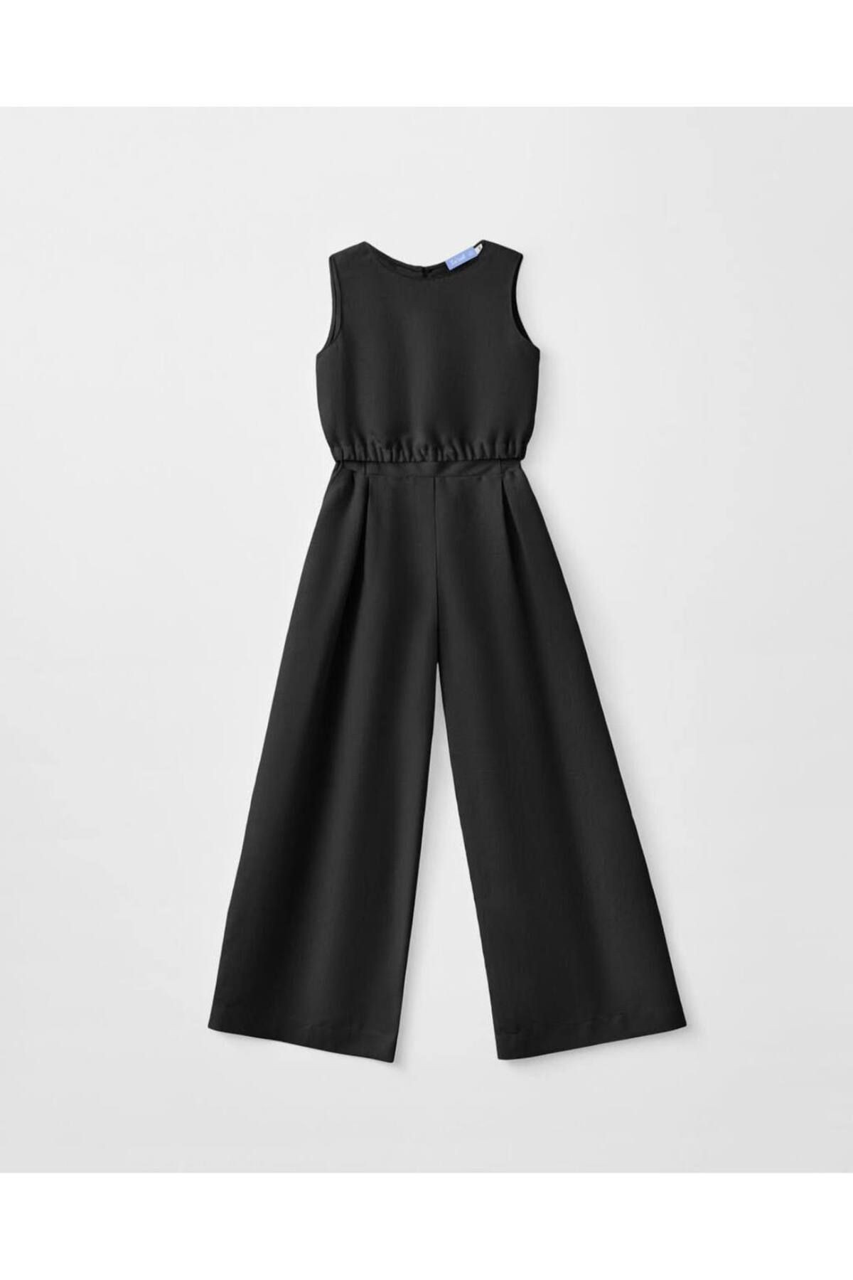 Kız Çocuk Keten Crop Pantolon Alt Üst Takım