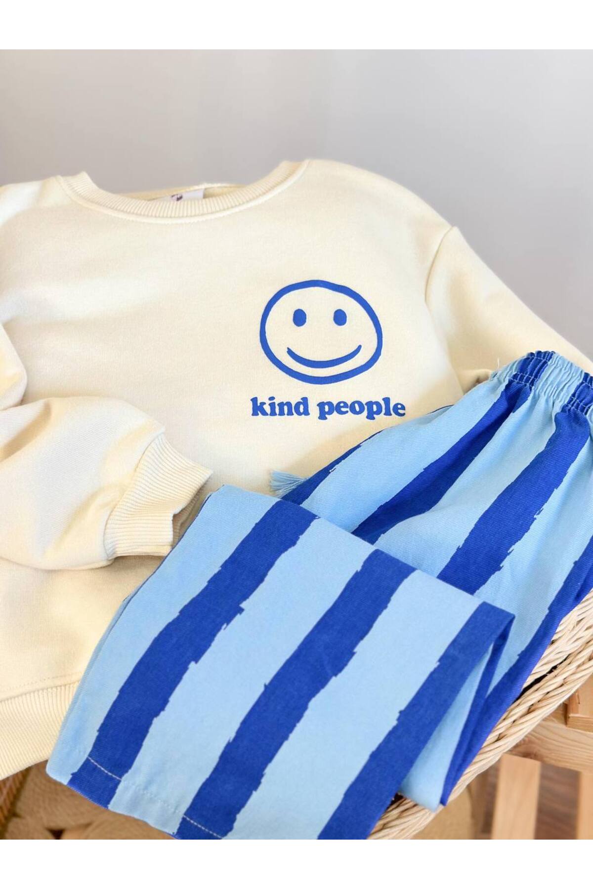 Erkek Çocuk Baskılı 3 İplik Kumaş Kanvas Pantolonlu Pamuklu Alt Üst Takım