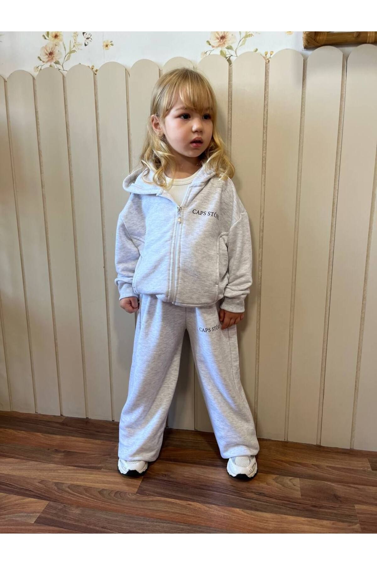 Unisex Kapüşonlu Basic Gri Alt Üst Takım