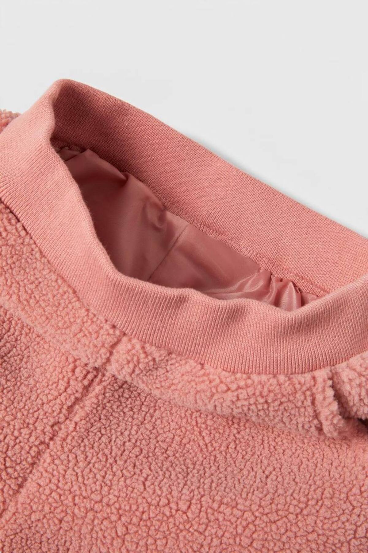 Laciel Paris Kız Çocuk Polar Kumaş Fermuarlı Cep Detaylı 2'li Eşofman Takımı - Pembe