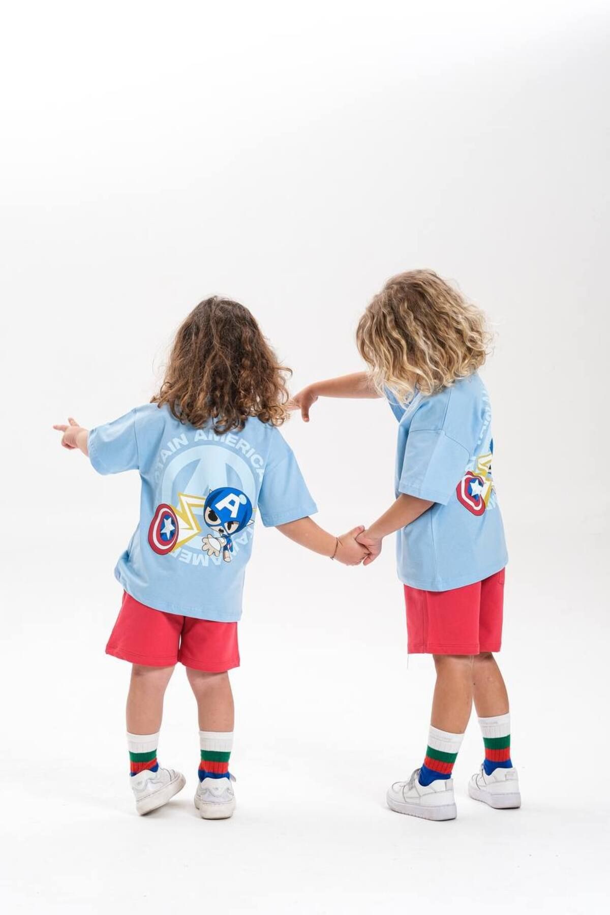Unisex Disney Captain America Baskılı Alt Üst Takım