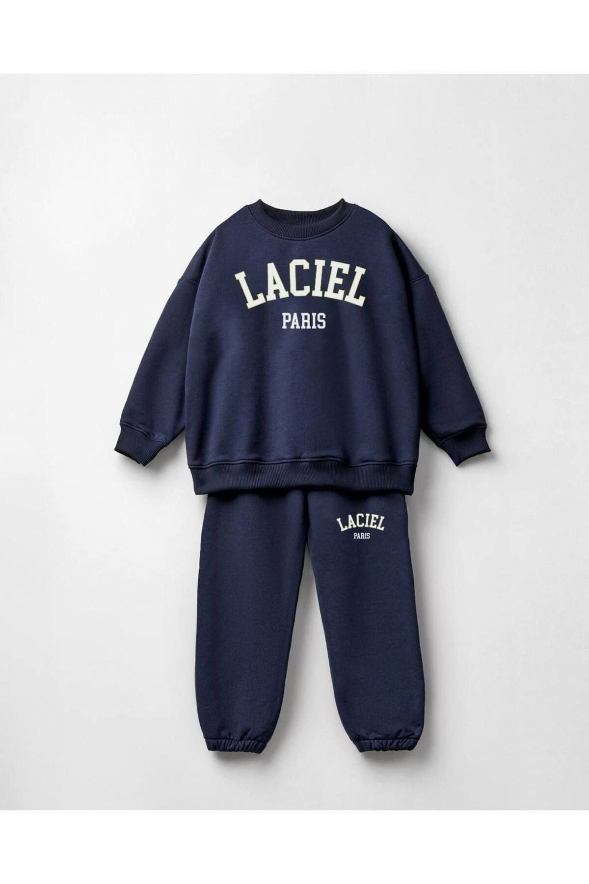 La'ciel Paris Unisex Lacivert Alt Üst Eşofman Takımı 