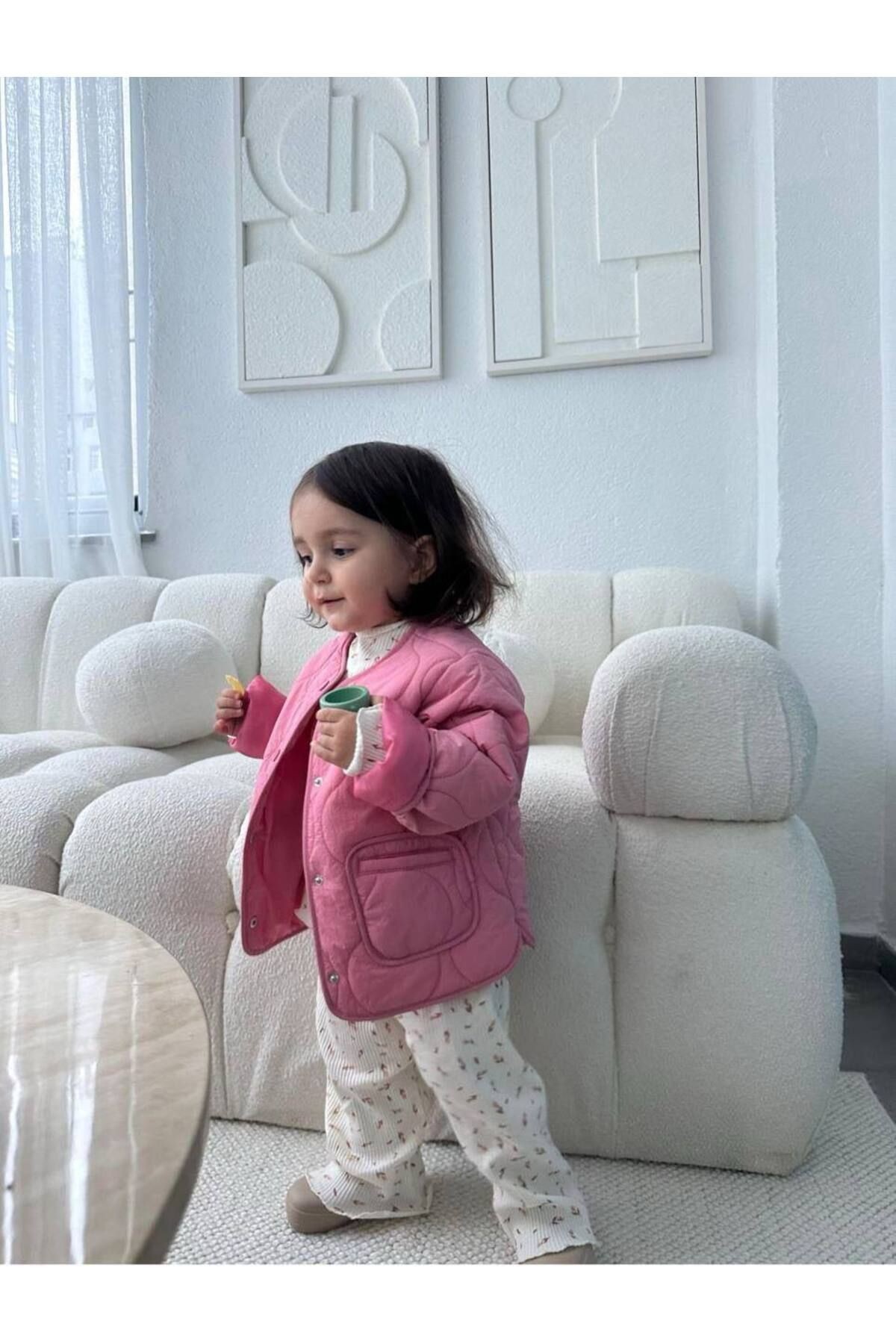 Kız Çocuk Kapitone İnce Mont