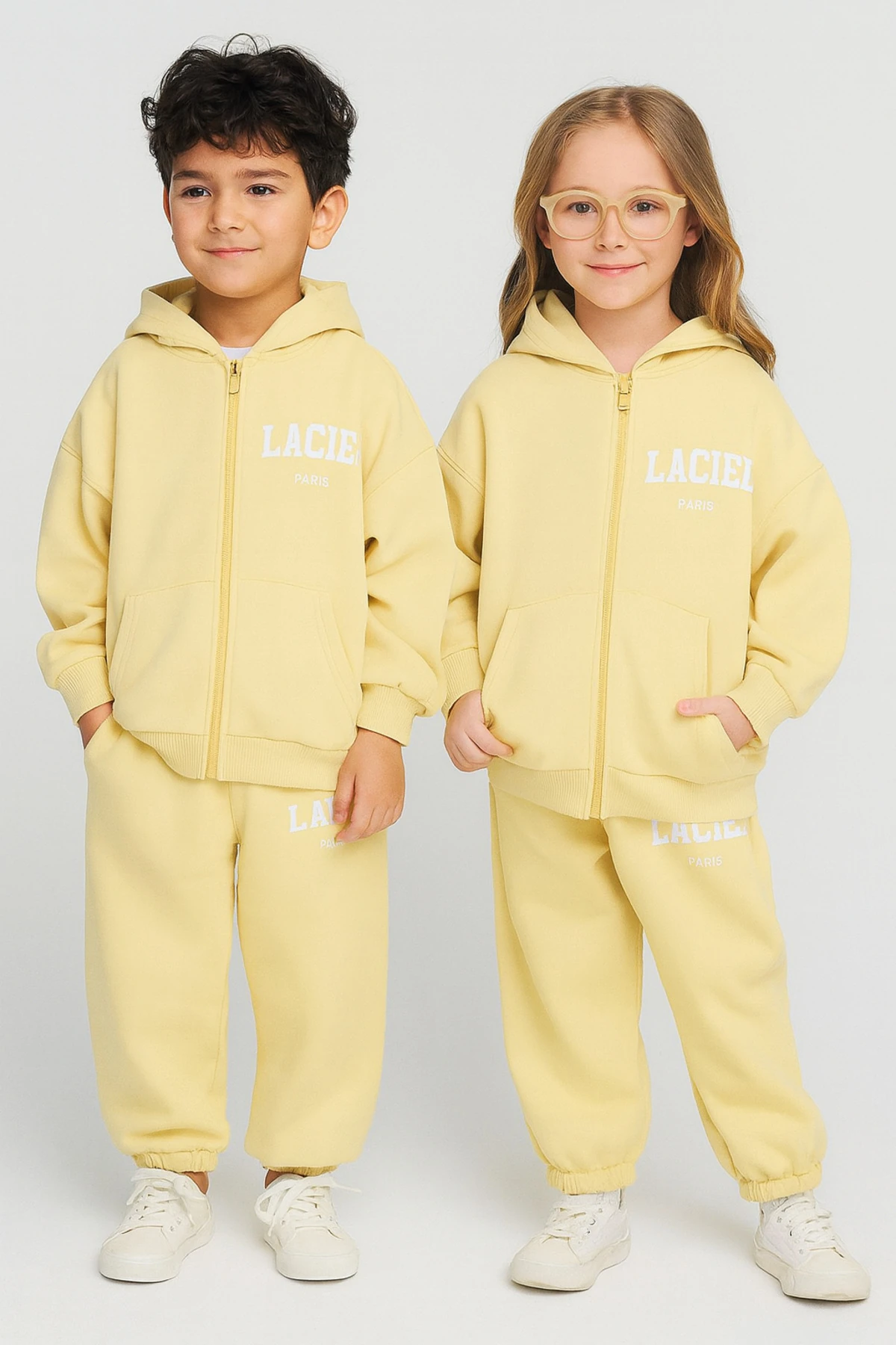 Laciel Paris Unisex Winter Club Fermuarlı Kapüşonlu Alt Üst Takım