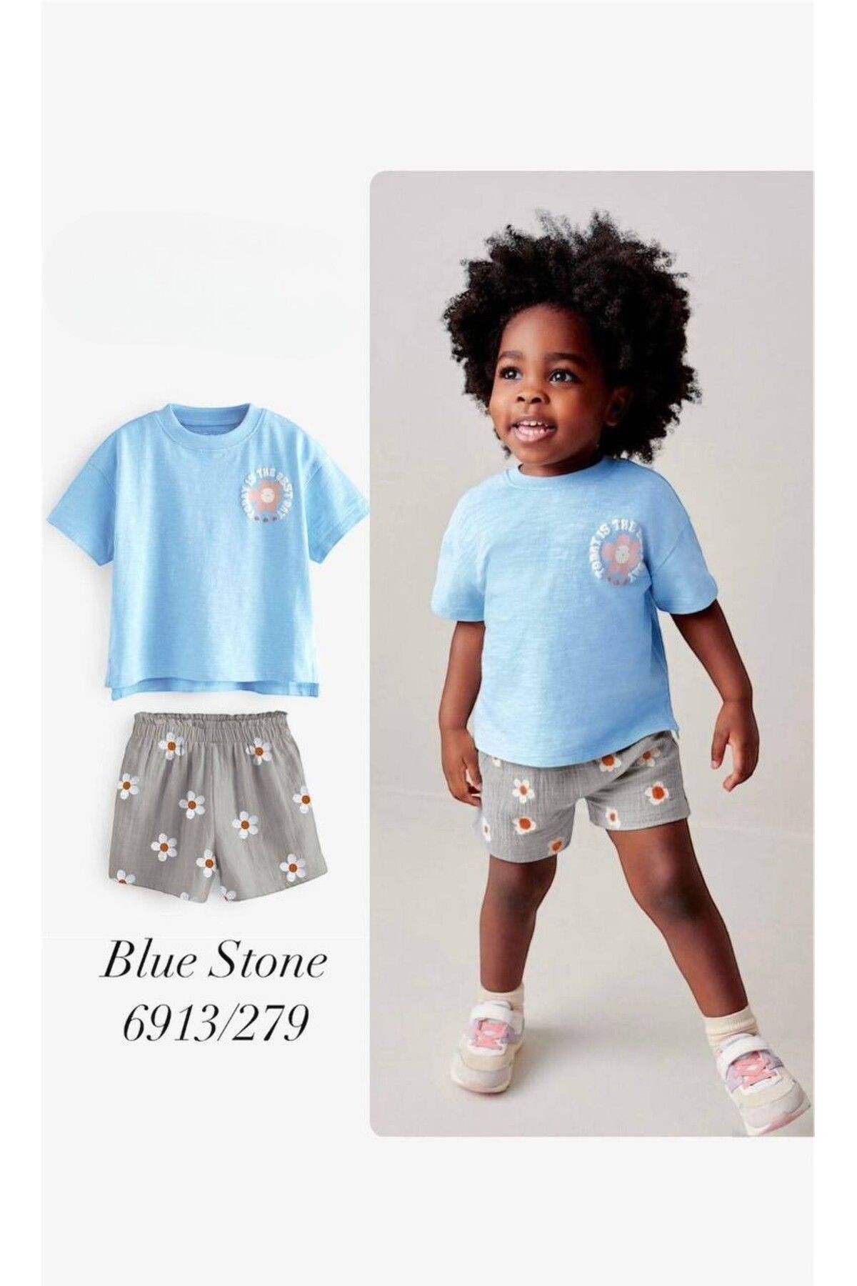 Unisex Tshirt Müslin Şort Alt Üst Takım