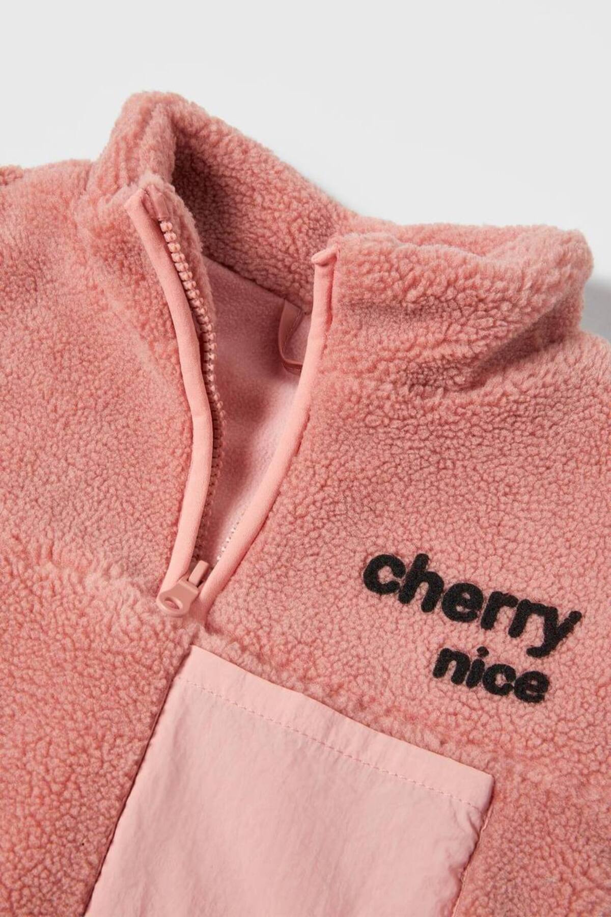 Laciel Paris Kız Çocuk Polar Kumaş Fermuarlı Cep Detaylı 2'li Eşofman Takımı - Pembe