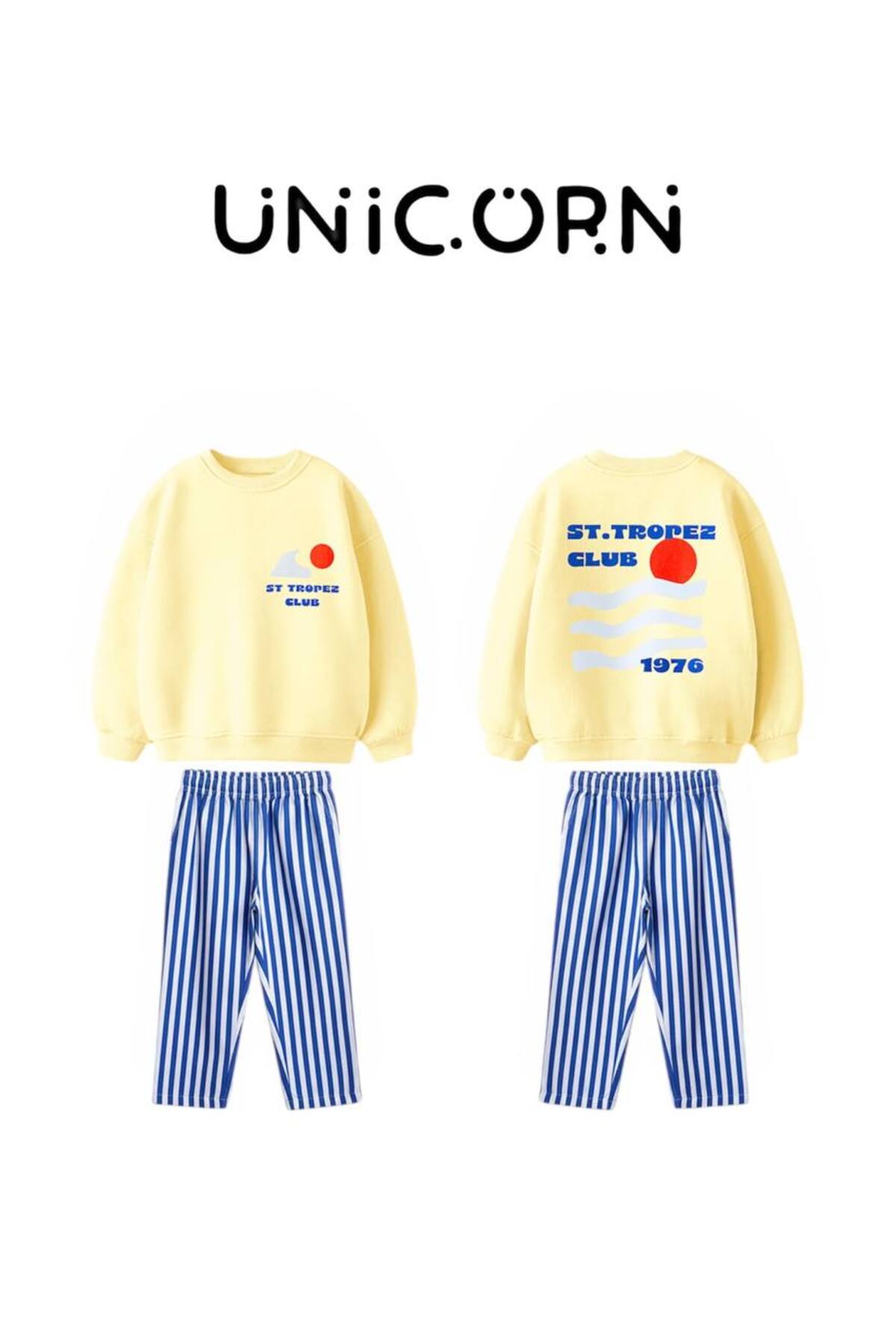 Erkek Çocuk ST.TROPEZ CLUB Sweatshirt ve Dokuma Pantolon Takım