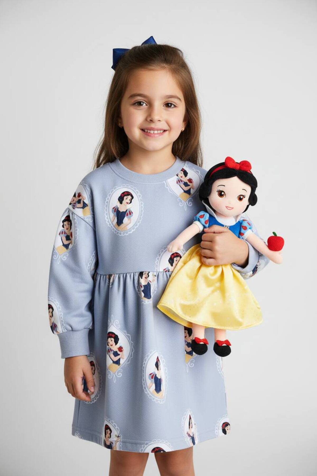 Kız Çocuk Karakter Baskılı Basic Elbise