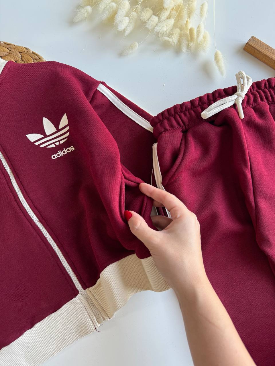 Unisex 3 İplik Dik Yaka Fermuarlı Alt Üst Takım