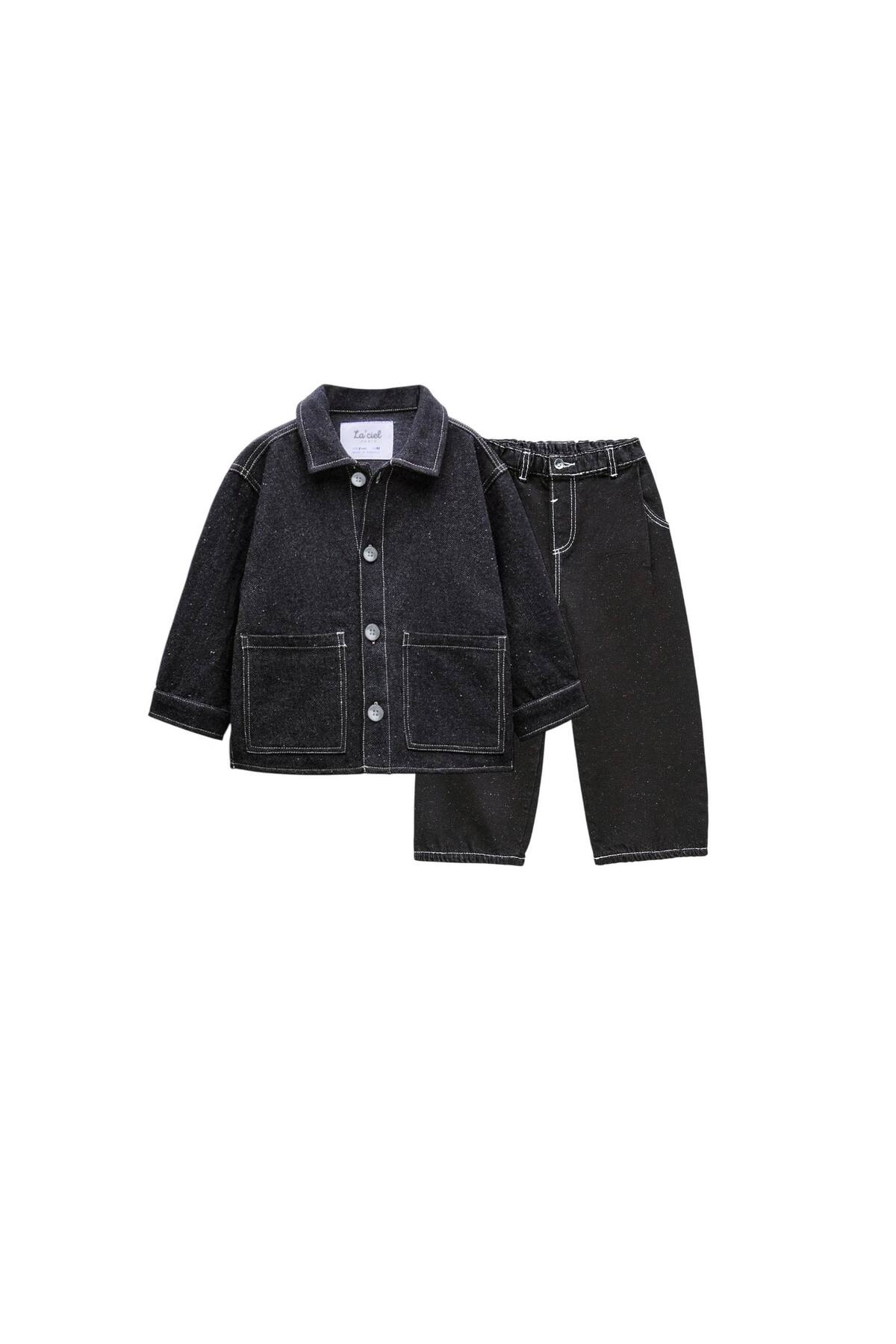 Laciel Paris Sirius Siyah Denim Alt Üst Takım
