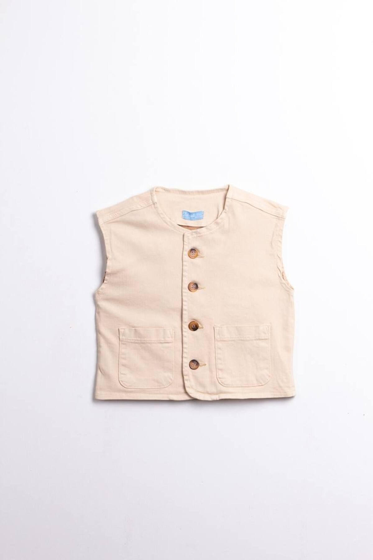 Laciel Paris Unisex Krem Çocuk Yelek