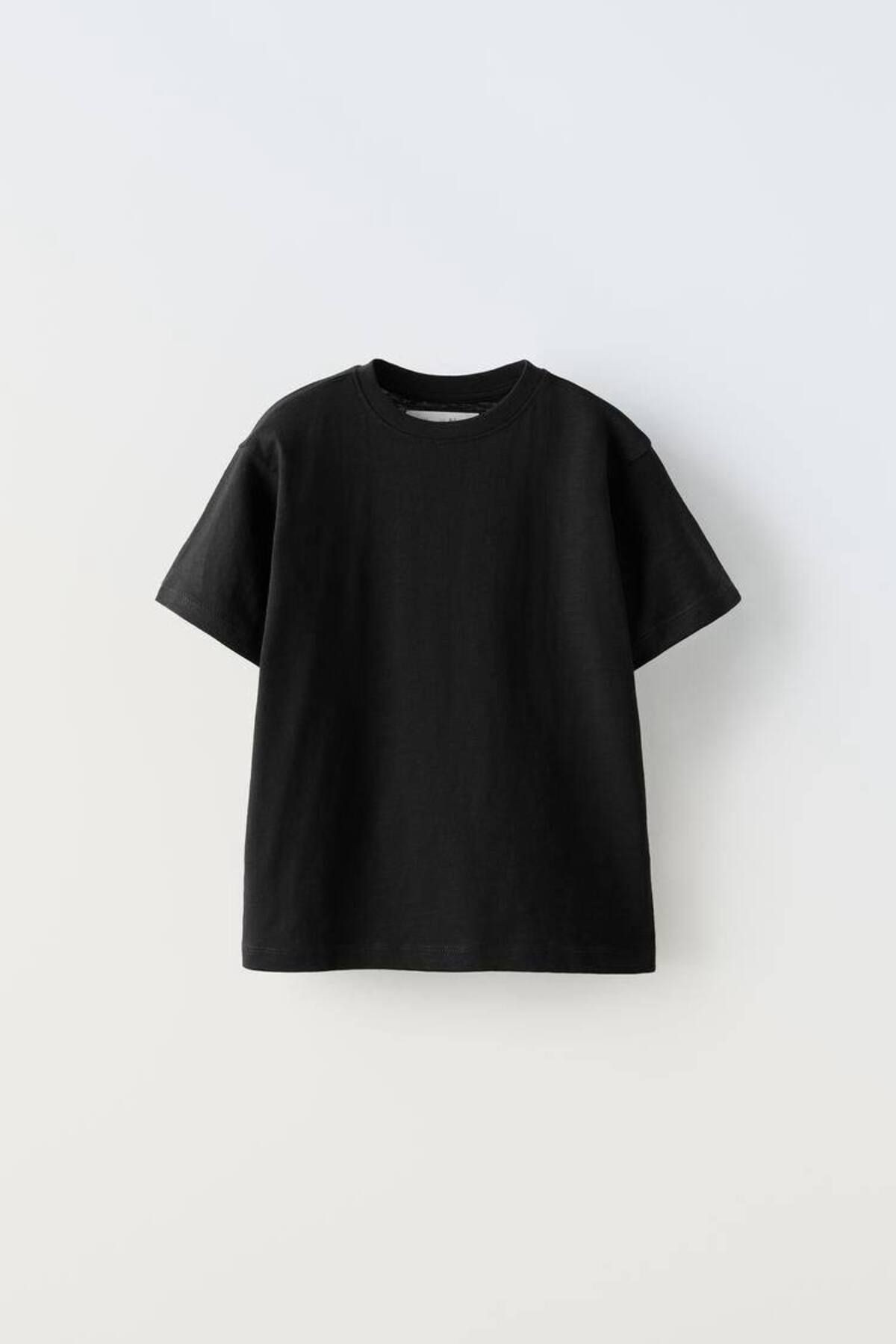 Unisex Laciel Paris Basic Kısa Kol Tişört-Siyah
