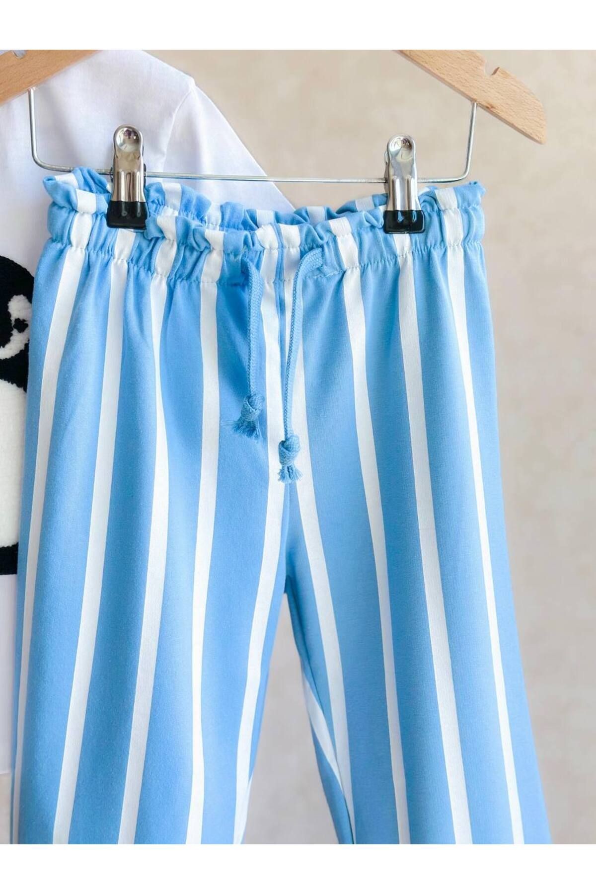 Unisex Suzene Nakışlı Penguen Detaylı Alt Üst Takım