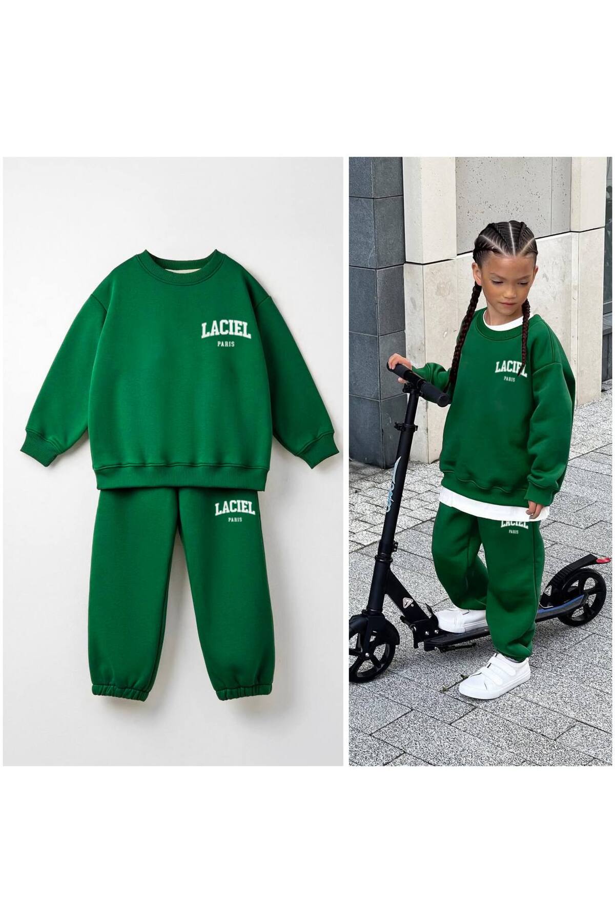 Laciel Paris Unisex Winter Club Sloganlı Alt Üst Takım