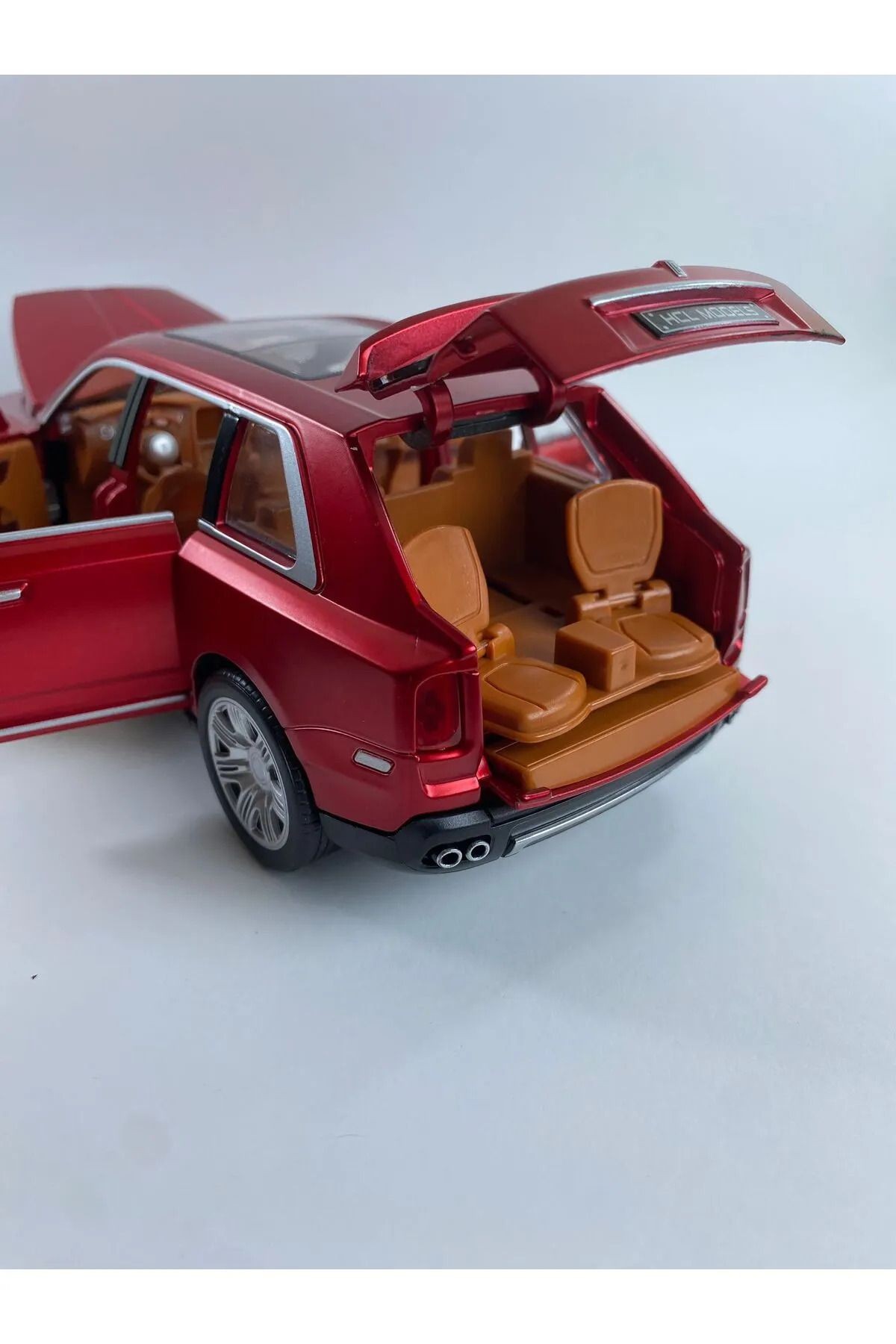 Metal Araba Rolls Royce Çek Bırak 1:22 Sesli Ve Işıklı Sanruflu Rr Araba Koleksiyon Aracı Kırmızı