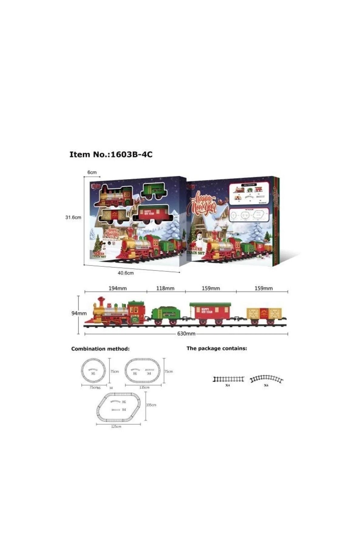 Classic Luxury Train Set Toy Christmas Gift 14 Pieces Toy With Light And Sound