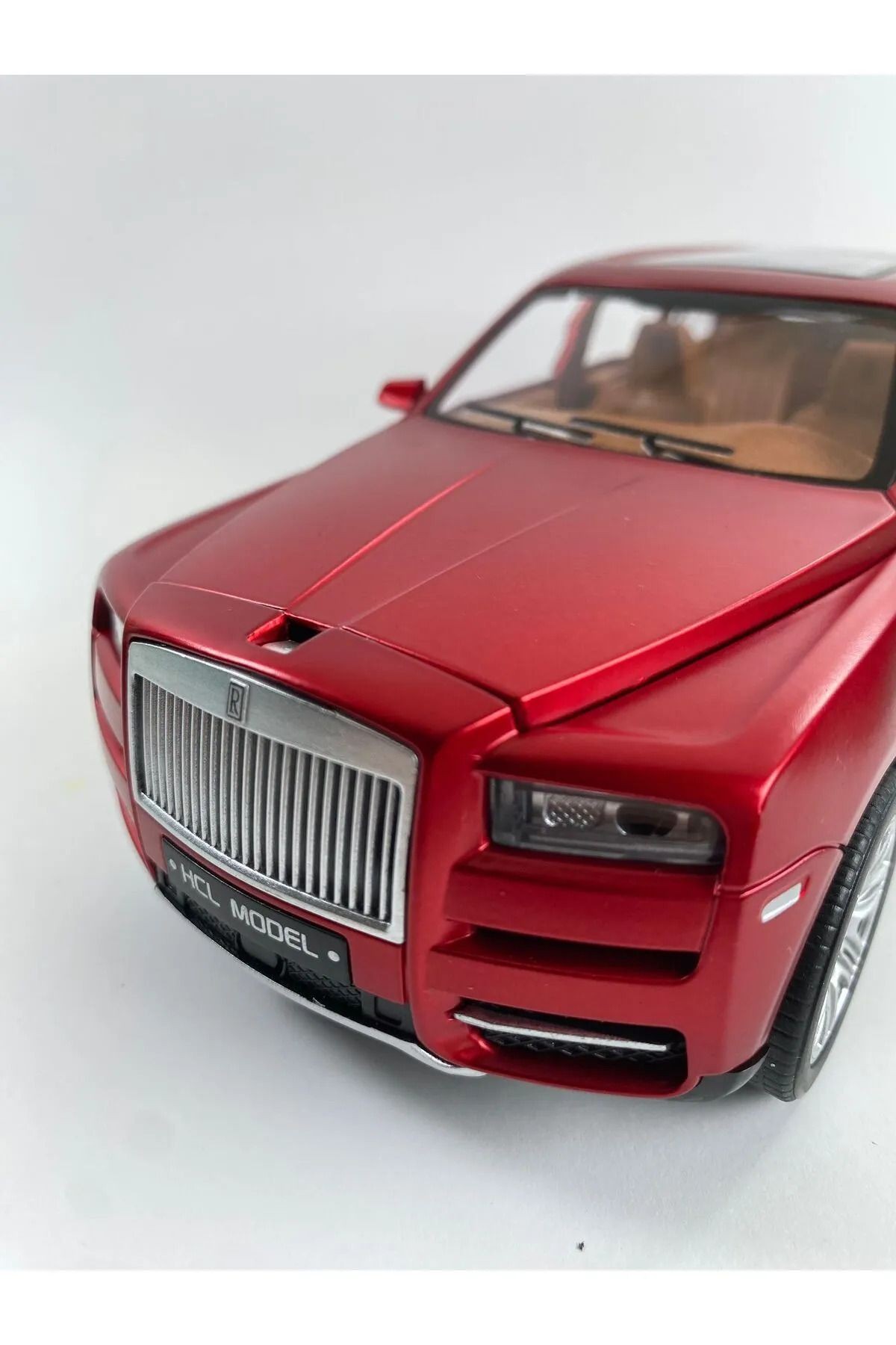 Metal Araba Rolls Royce Çek Bırak 1:22 Sesli Ve Işıklı Sanruflu Rr Araba Koleksiyon Aracı Kırmızı