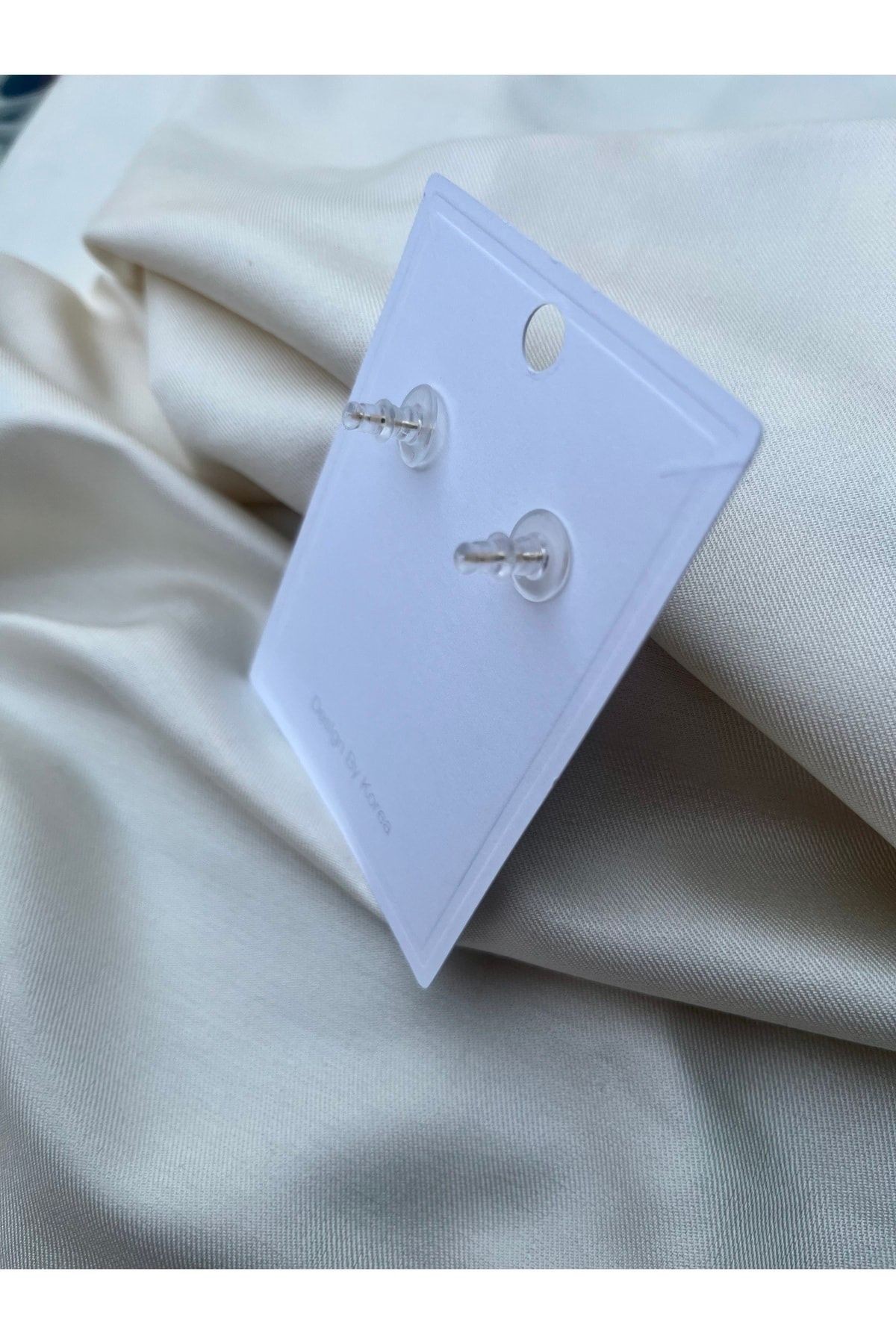 Bristol Gift Zirkon Taşlı Küpe 925 Ayar Gümüş Uçlu
