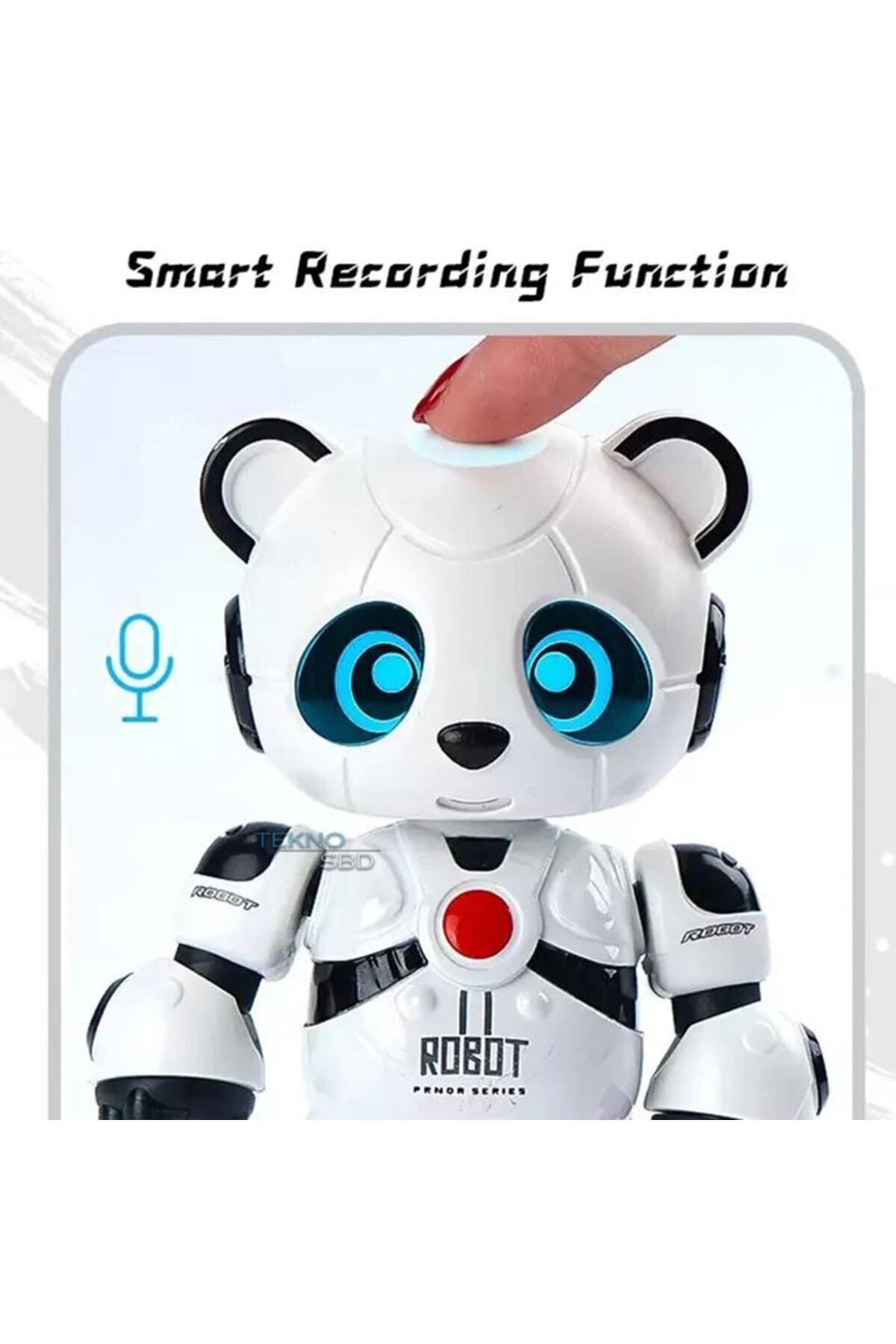 Akıllı Panda Söylediklerini Tekrar Etsinses Kayıt Edip Konuşan Şarjlı Oyuncak Robot Hediyelik Toys