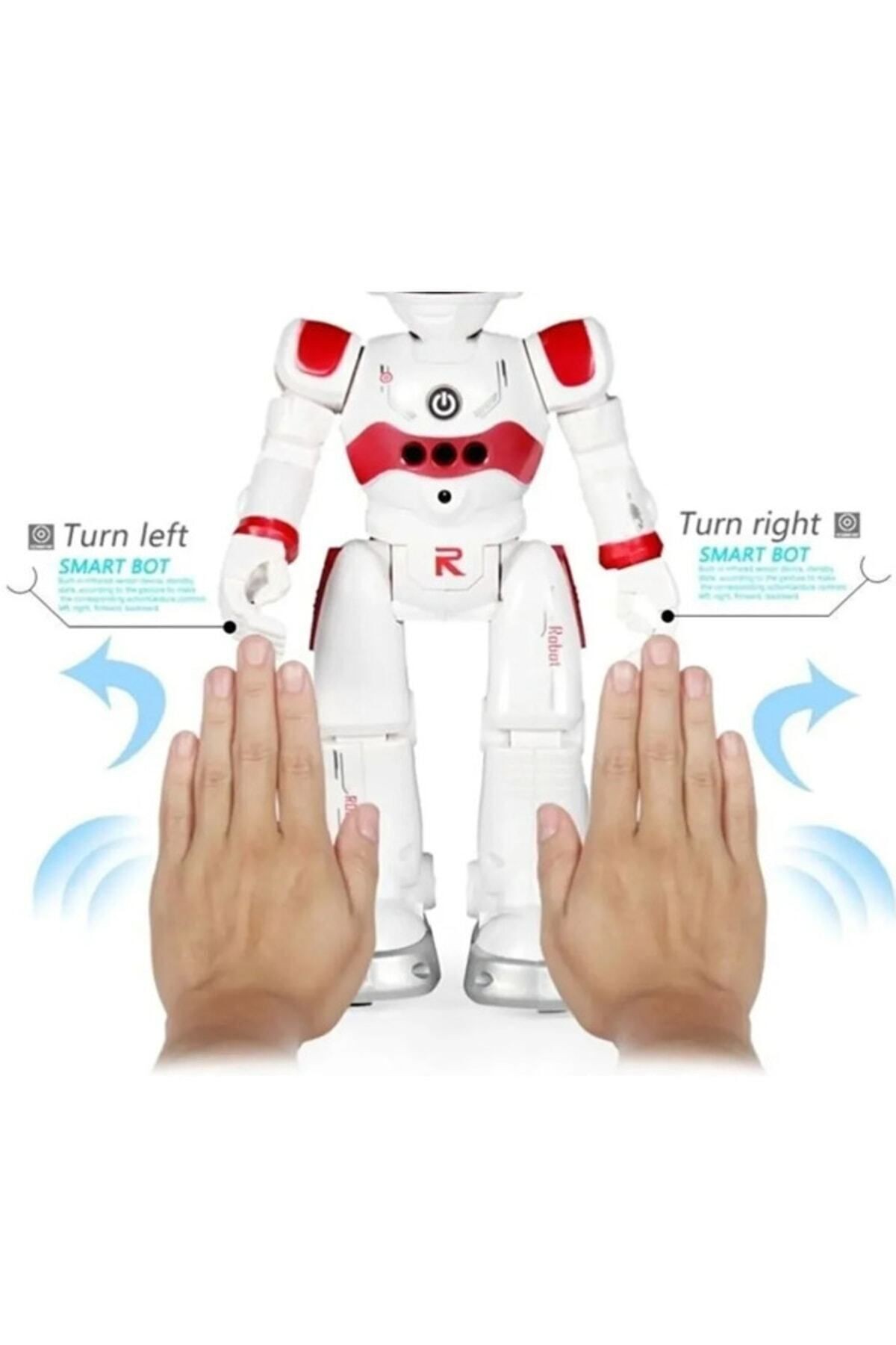 Akıllı Uzaktan Kumandalı El Sansörlü Şarjlı Hareketli Robot Oyuncak 28 Cm Rc Robot