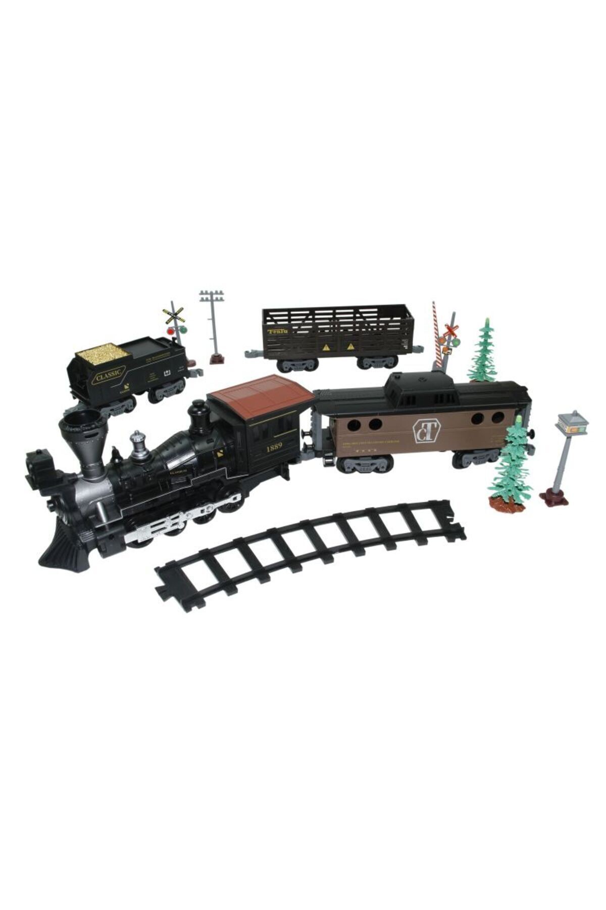 Işıklı Ve Sesli Classic Buharlı Tren Set 30 Parça 135 Cm Oyuncak