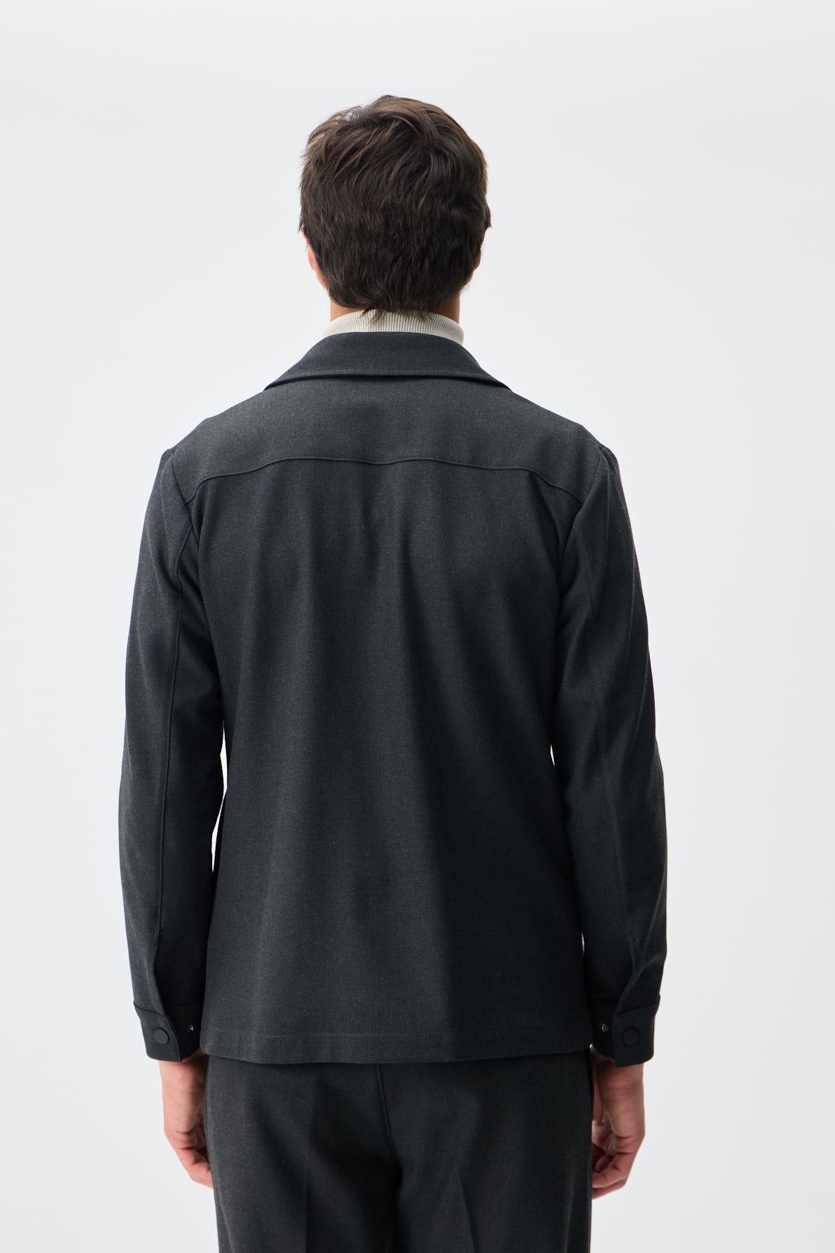 Astarlı Teknik Overshirt Ceket - Antrasit