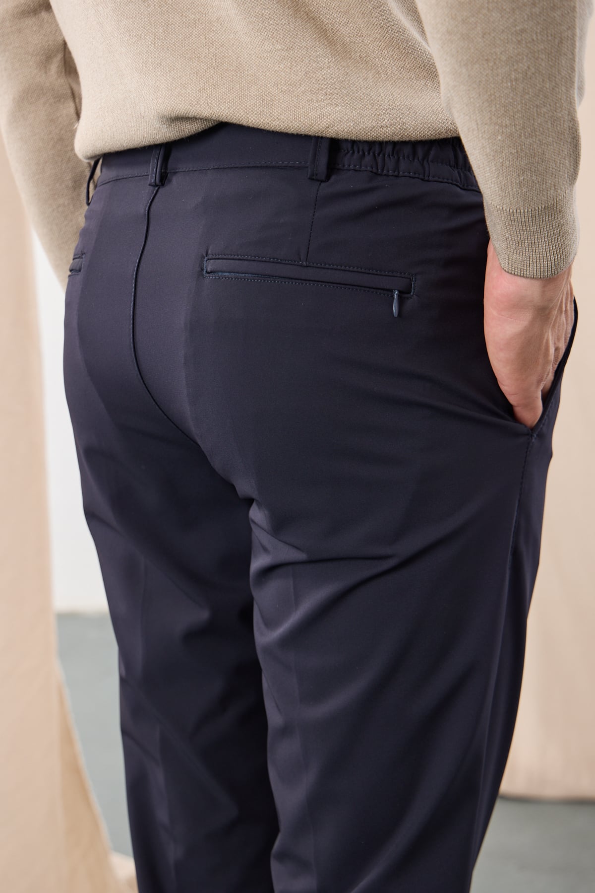 Poliamid Esnek Jogger Pantolon - Lacivert