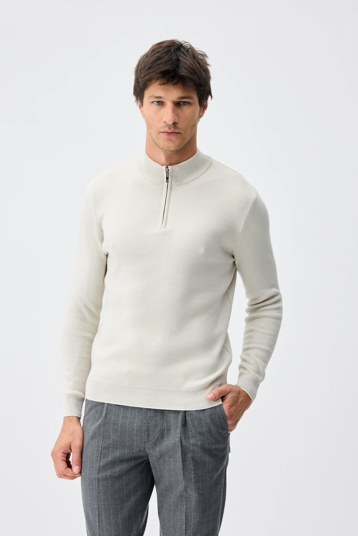 Yarım Fermuarlı Triko