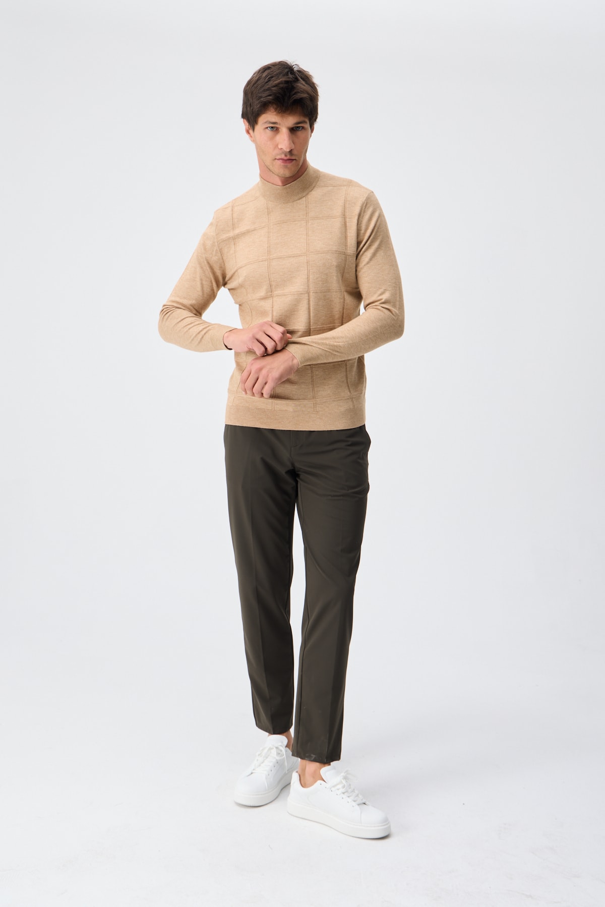 Poliamid Esnek Jogger Pantolon - Haki