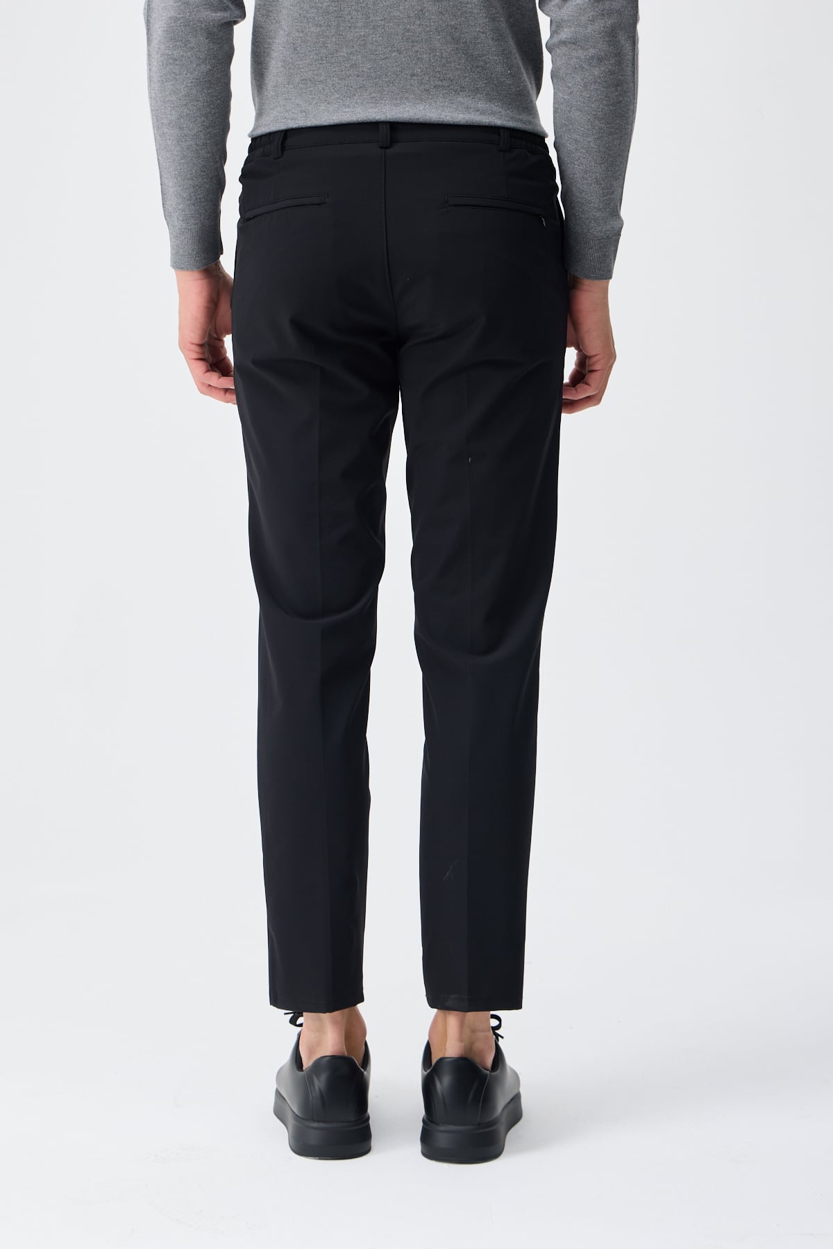 Poliamid Esnek Jogger Pantolon - Siyah