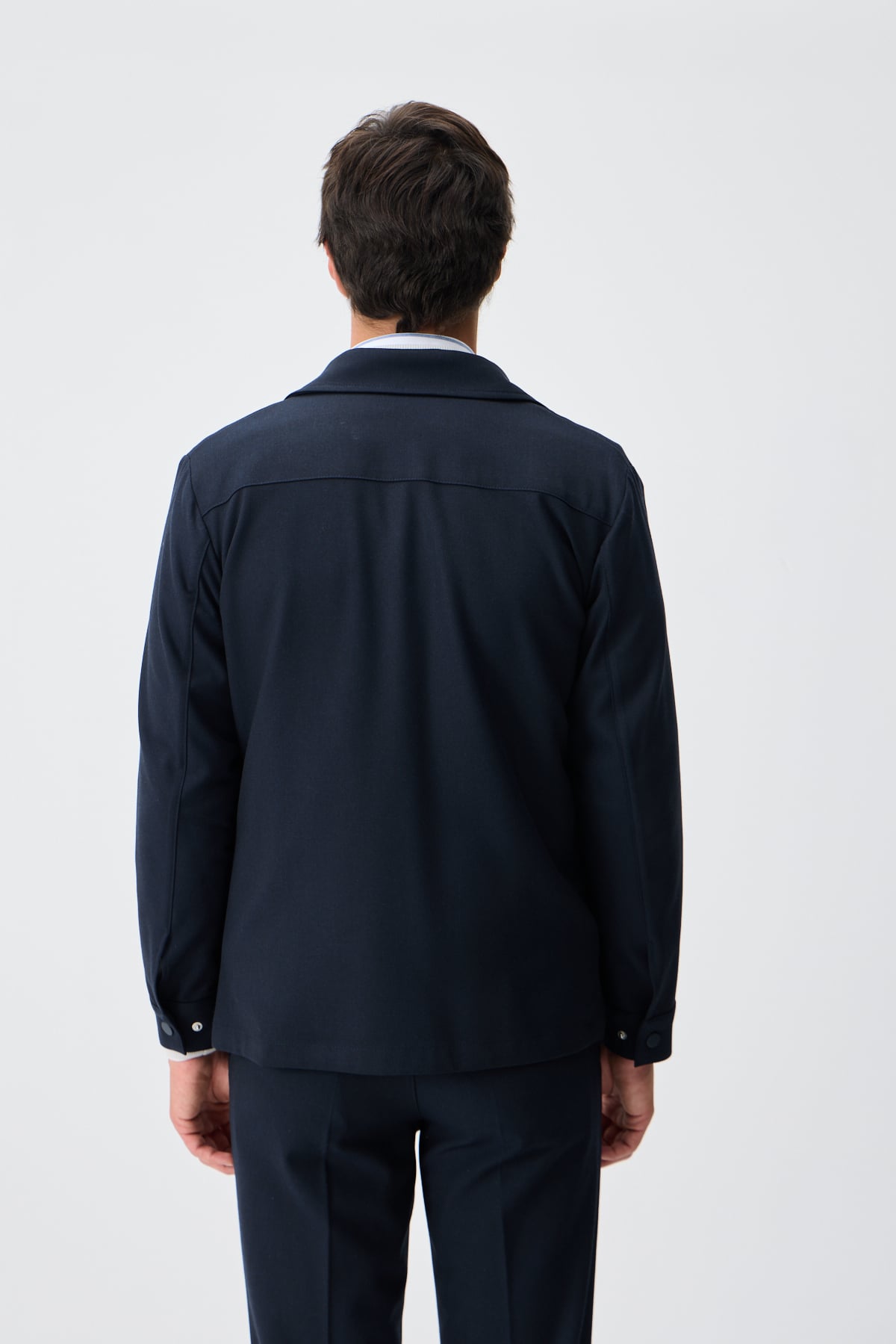 Astarlı Teknik Overshirt Ceket - Lacivert
